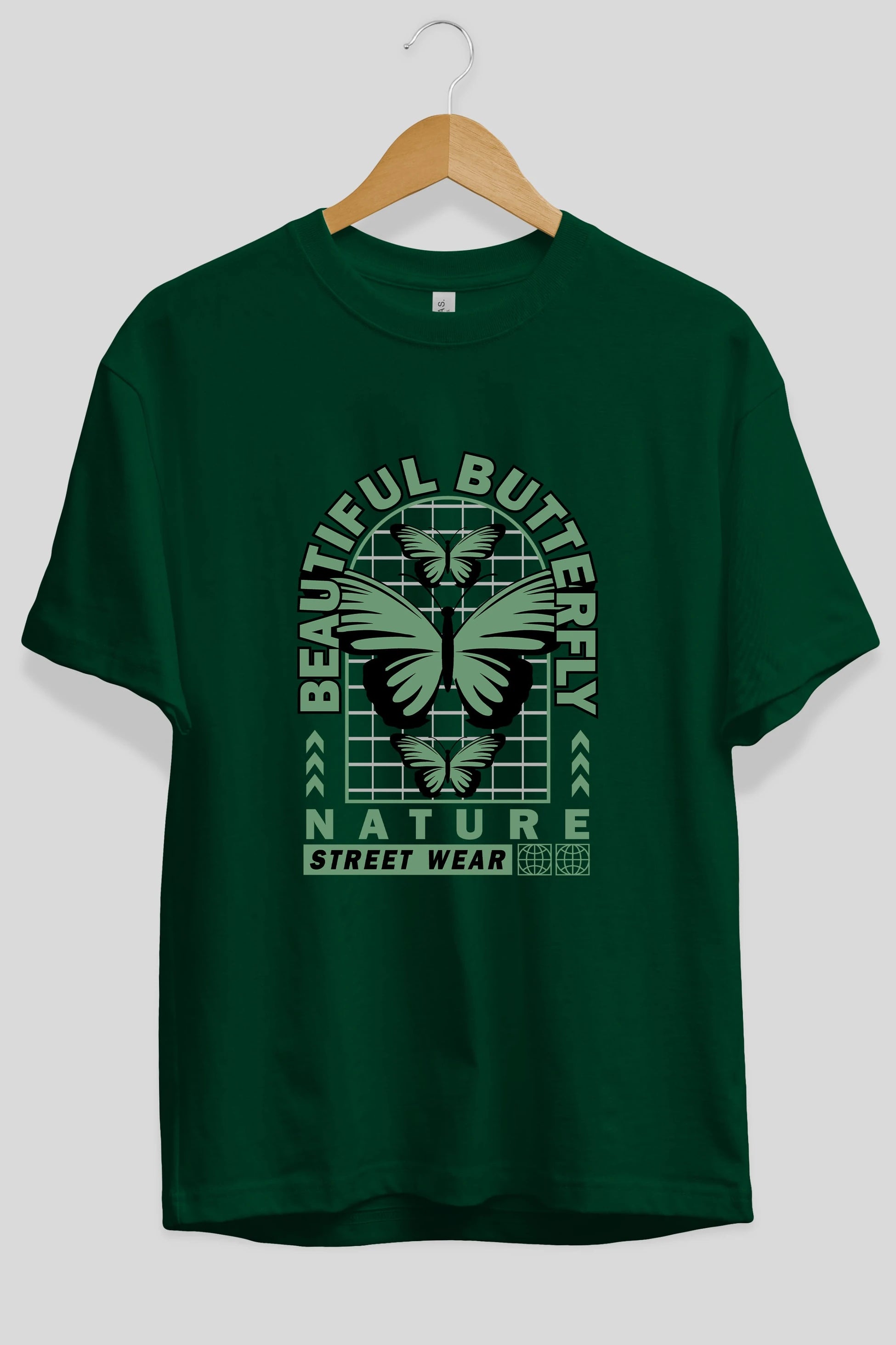 Beautiful Butterfly Ön Baskılı Oversize t-shirt Erkek Kadın Unisex