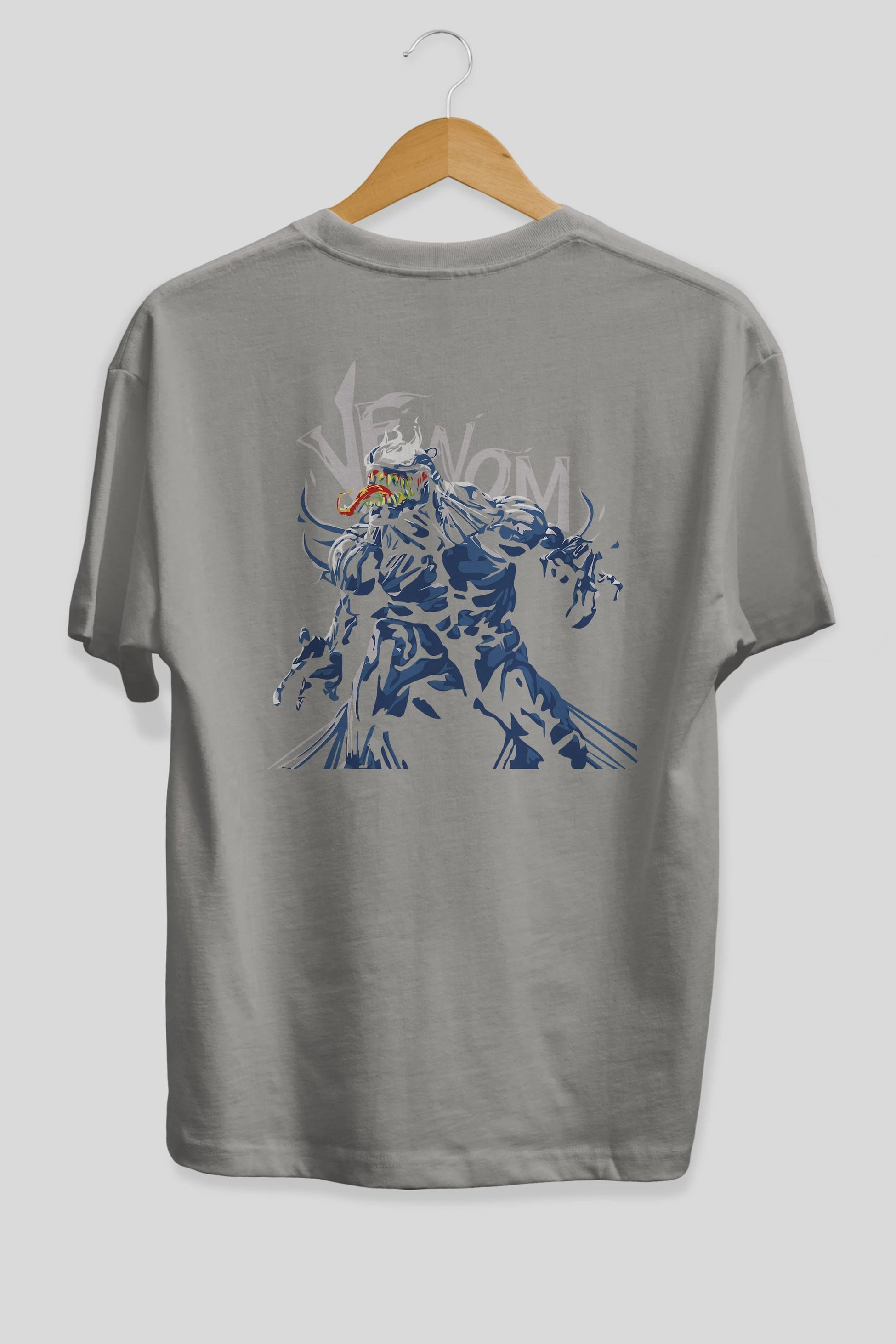 Venom (8) Arka Baskılı Oversize t-shirt Erkek Kadın Unisex %100 Pamuk Bisiklet Yaka tişort