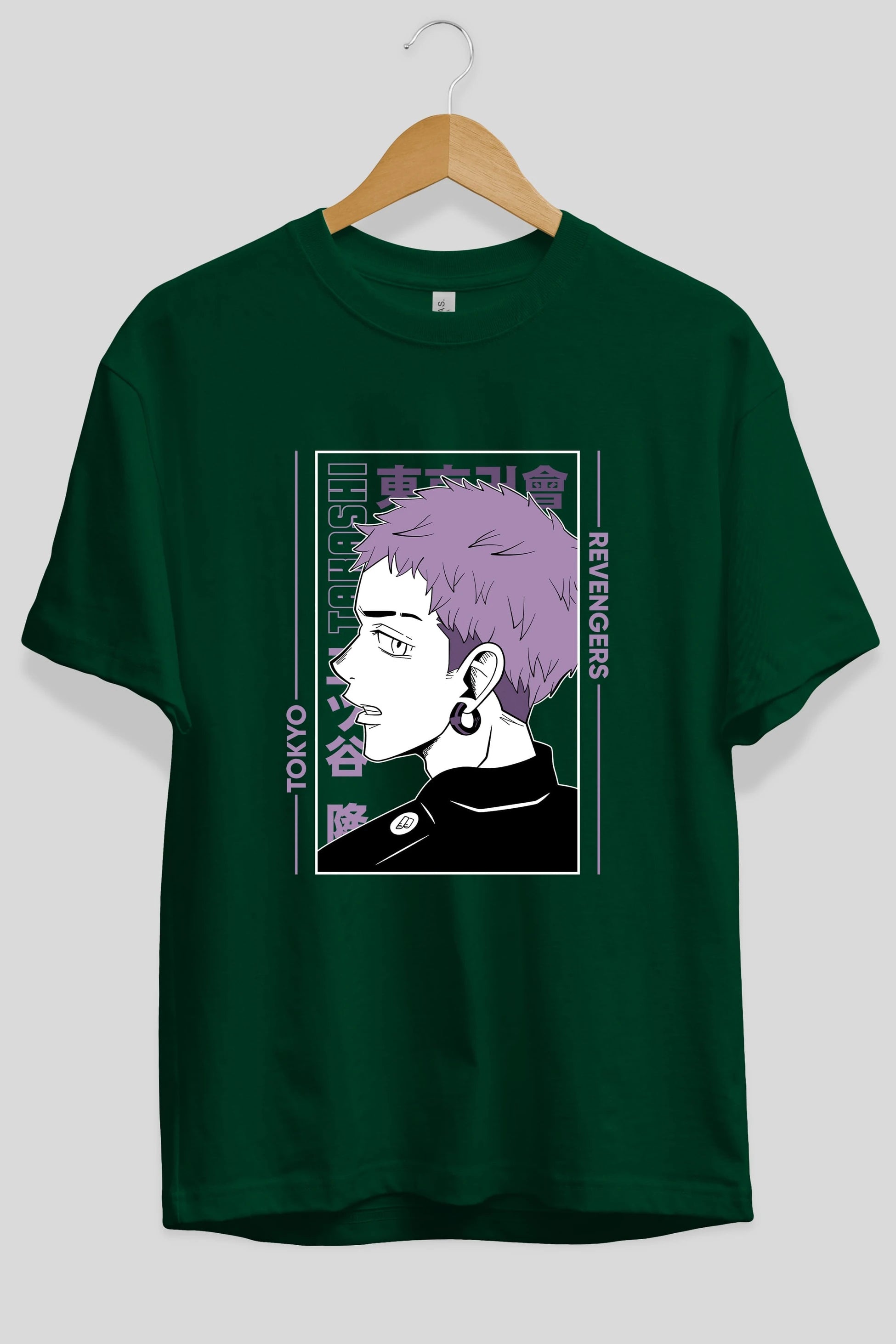 Takashi Mitsuya Anime Ön Baskılı Oversize t-shirt %100 pamuk Erkek Kadın Unisex