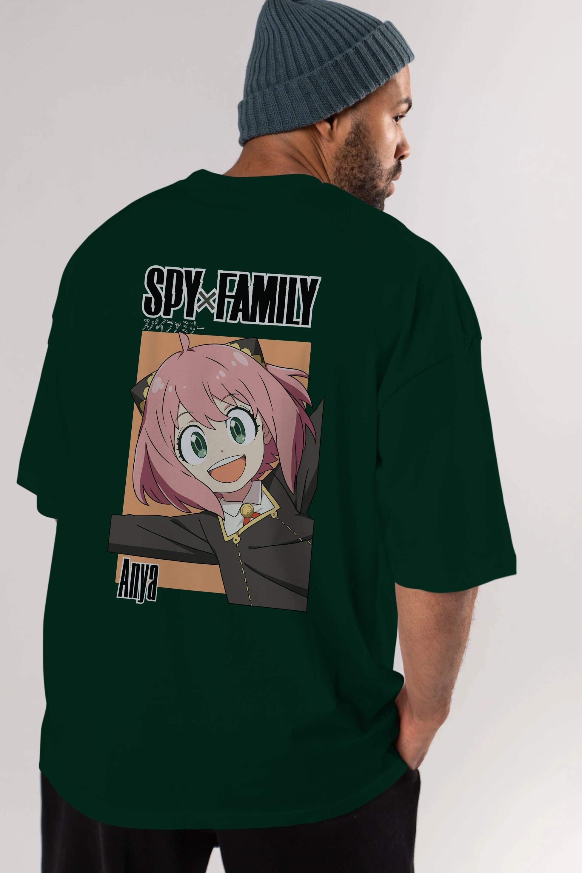SPY X FAMILY Anya Anime Arka Baskılı Oversize t-shirt Erkek Kadın Unisex