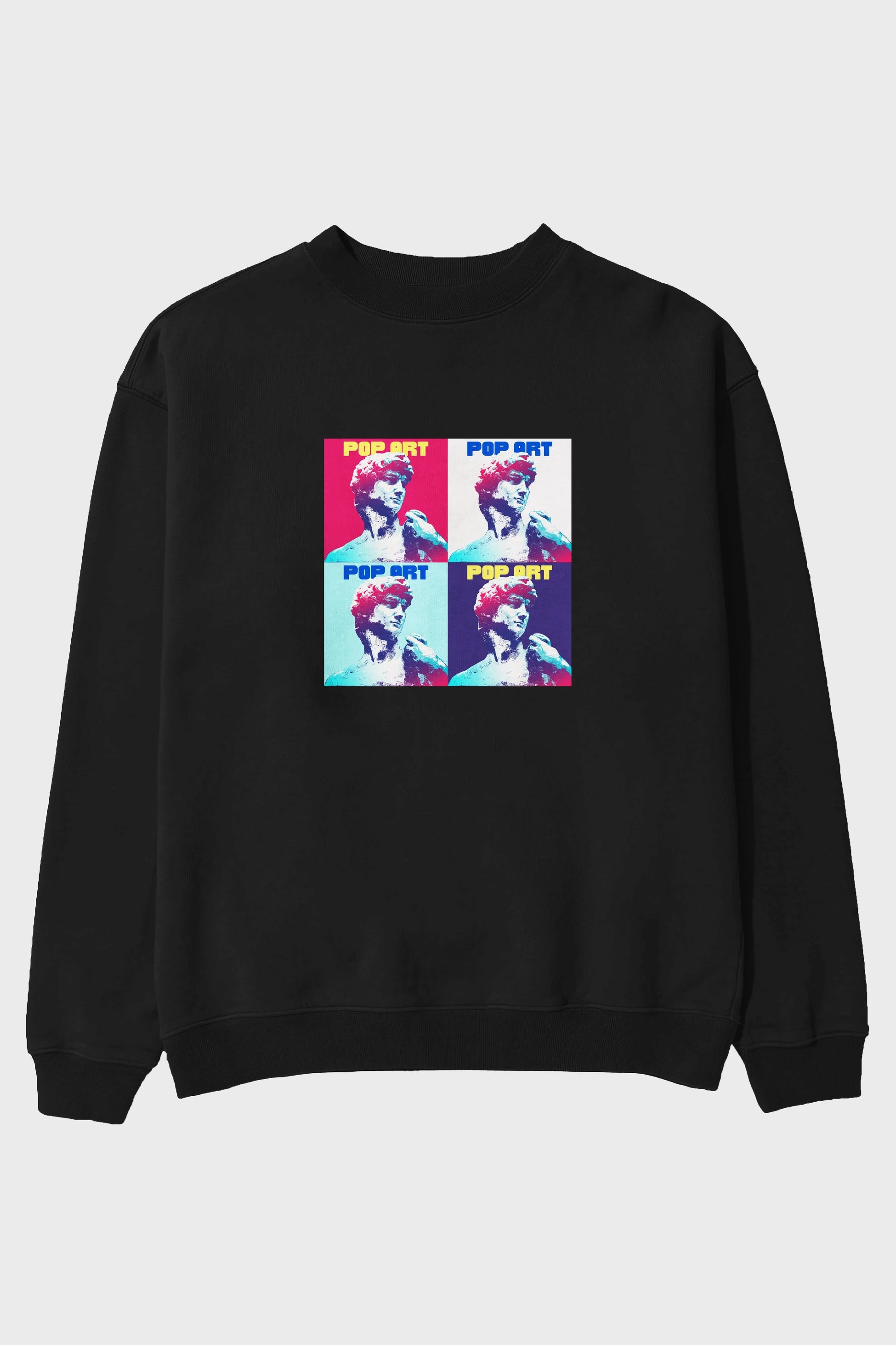 Creative Pop Art Ön Baskılı Oversize Sweatshirt Erkek Kadın Unisex