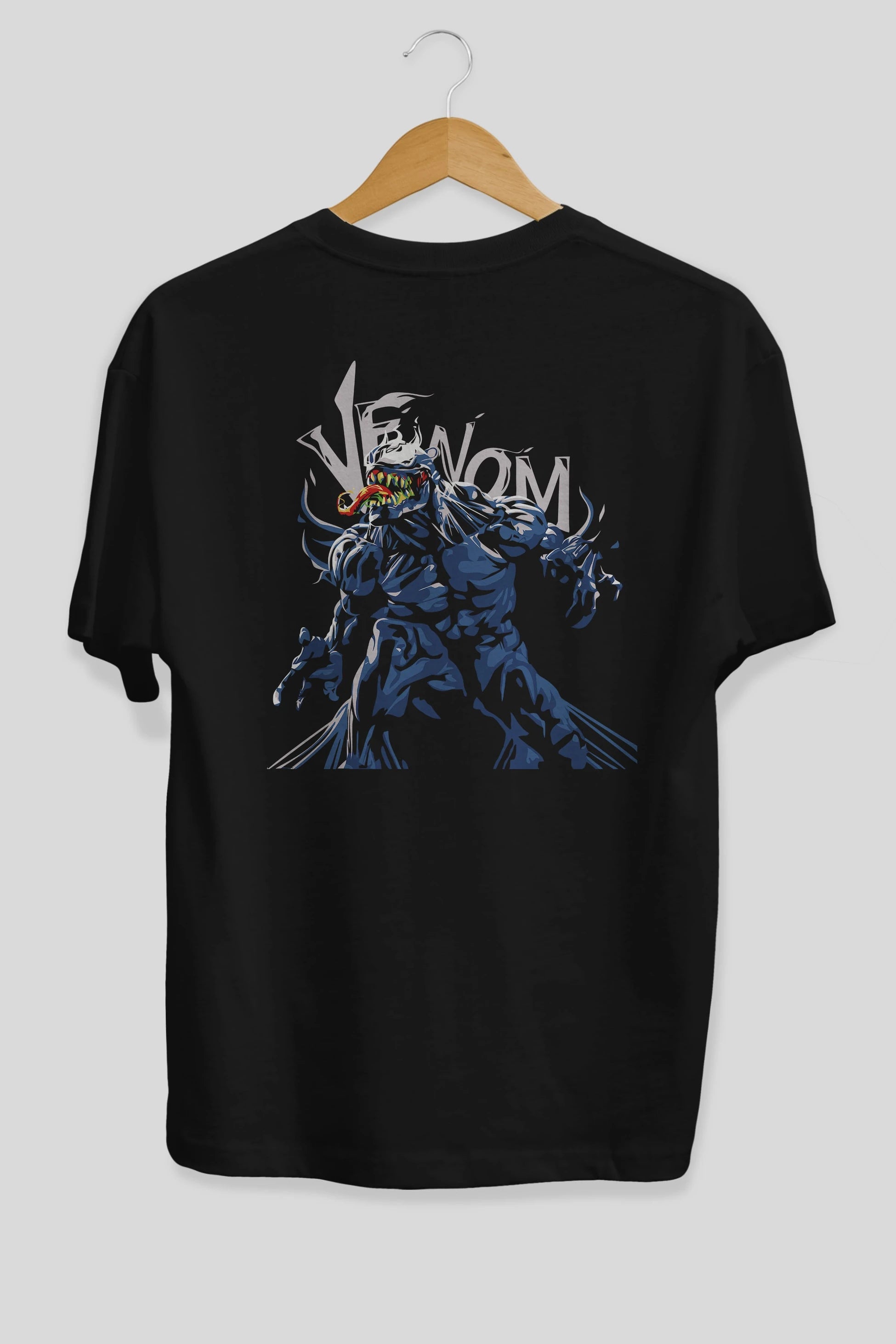 Venom (8) Arka Baskılı Oversize t-shirt Erkek Kadın Unisex %100 Pamuk Bisiklet Yaka tişort