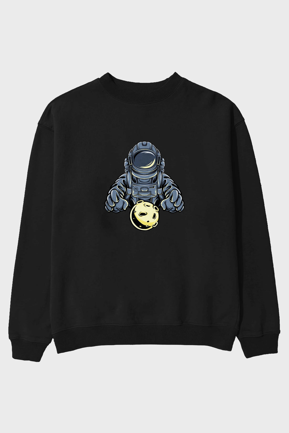 Astromoon tshirt Ön Baskılı Oversize Sweatshirt Erkek Kadın Unisex