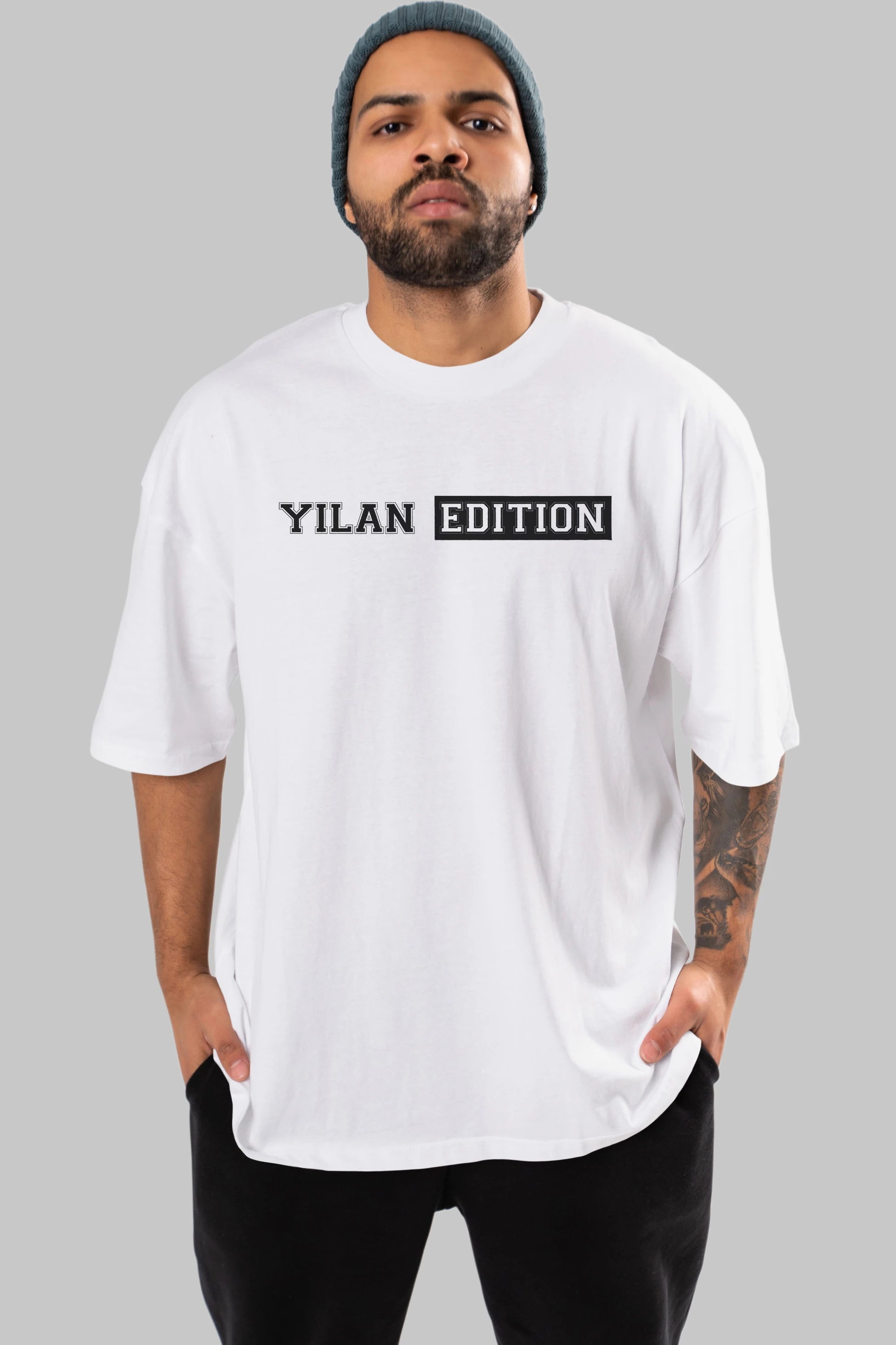 Yılan Edition Ön Baskılı Oversize t-shirt %100 pamuk Erkek Kadın Unisex