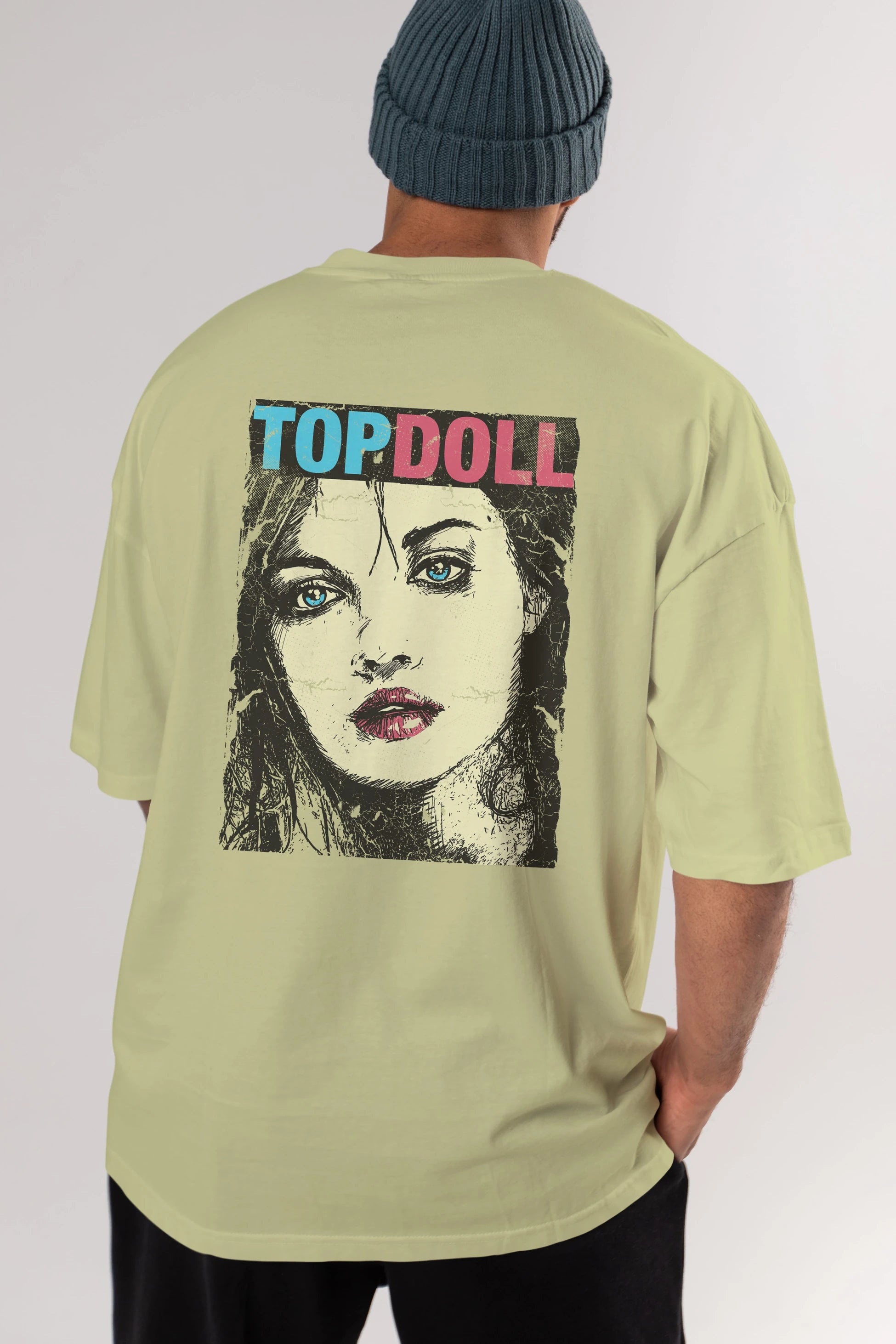 Topdoll Streetwear Arka Baskılı Oversize t-shirt Erkek Kadın Unisex