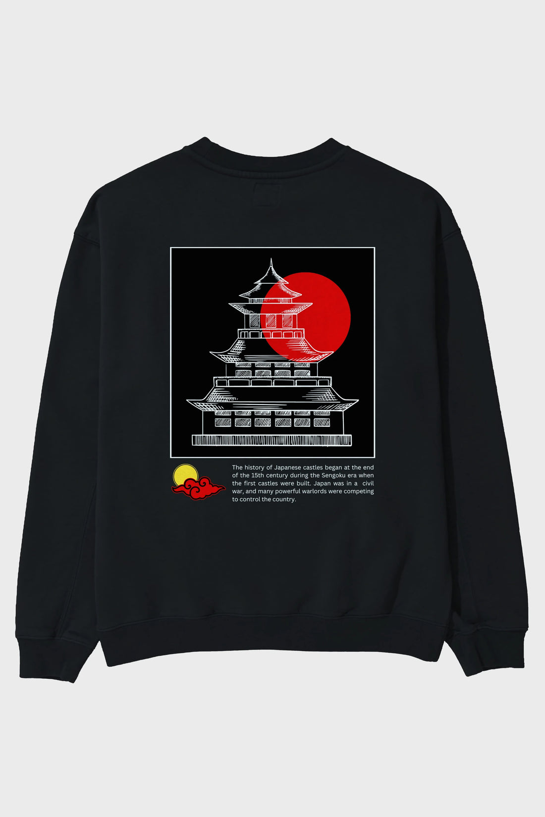 Retro Japanese Arka Baskılı Oversize Sweatshirt Erkek Kadın Unisex