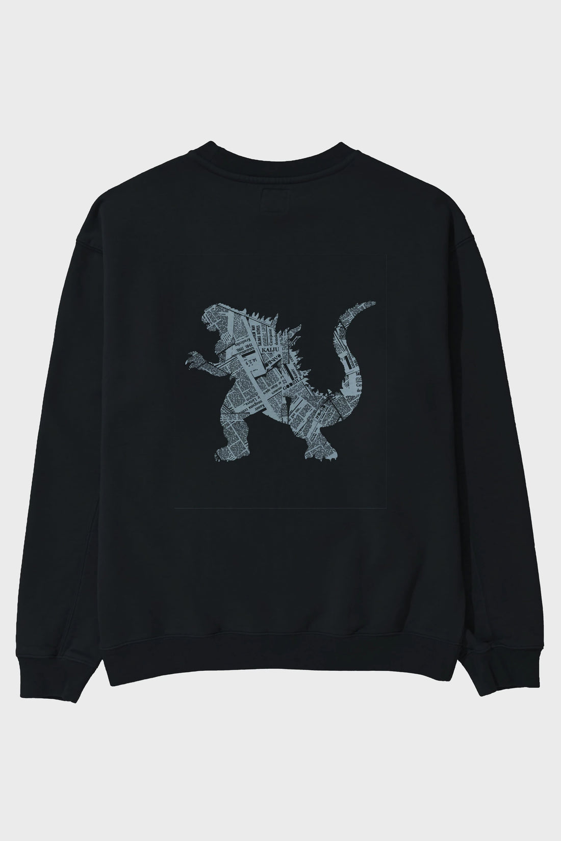 Kaiju Arka Baskılı Oversize Sweatshirt Erkek Kadın Unisex