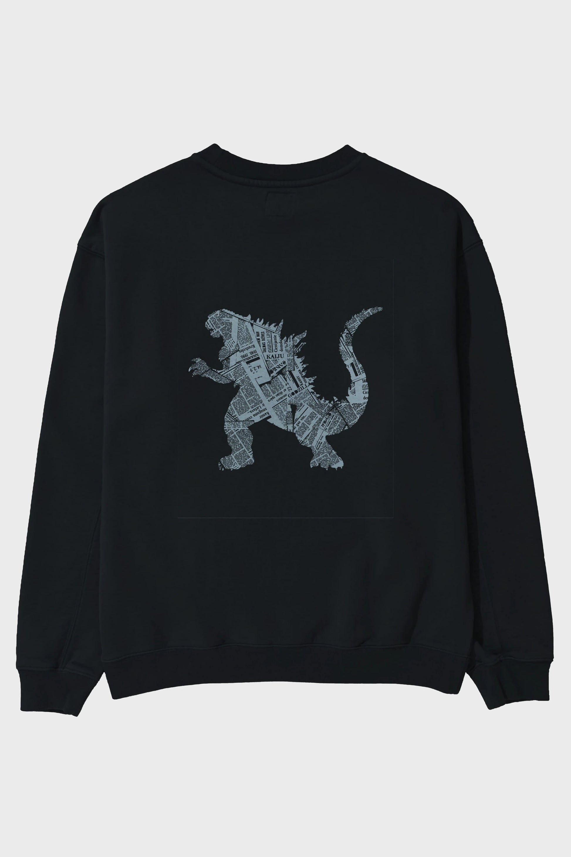 Kaiju Arka Baskılı Oversize Sweatshirt Erkek Kadın Unisex