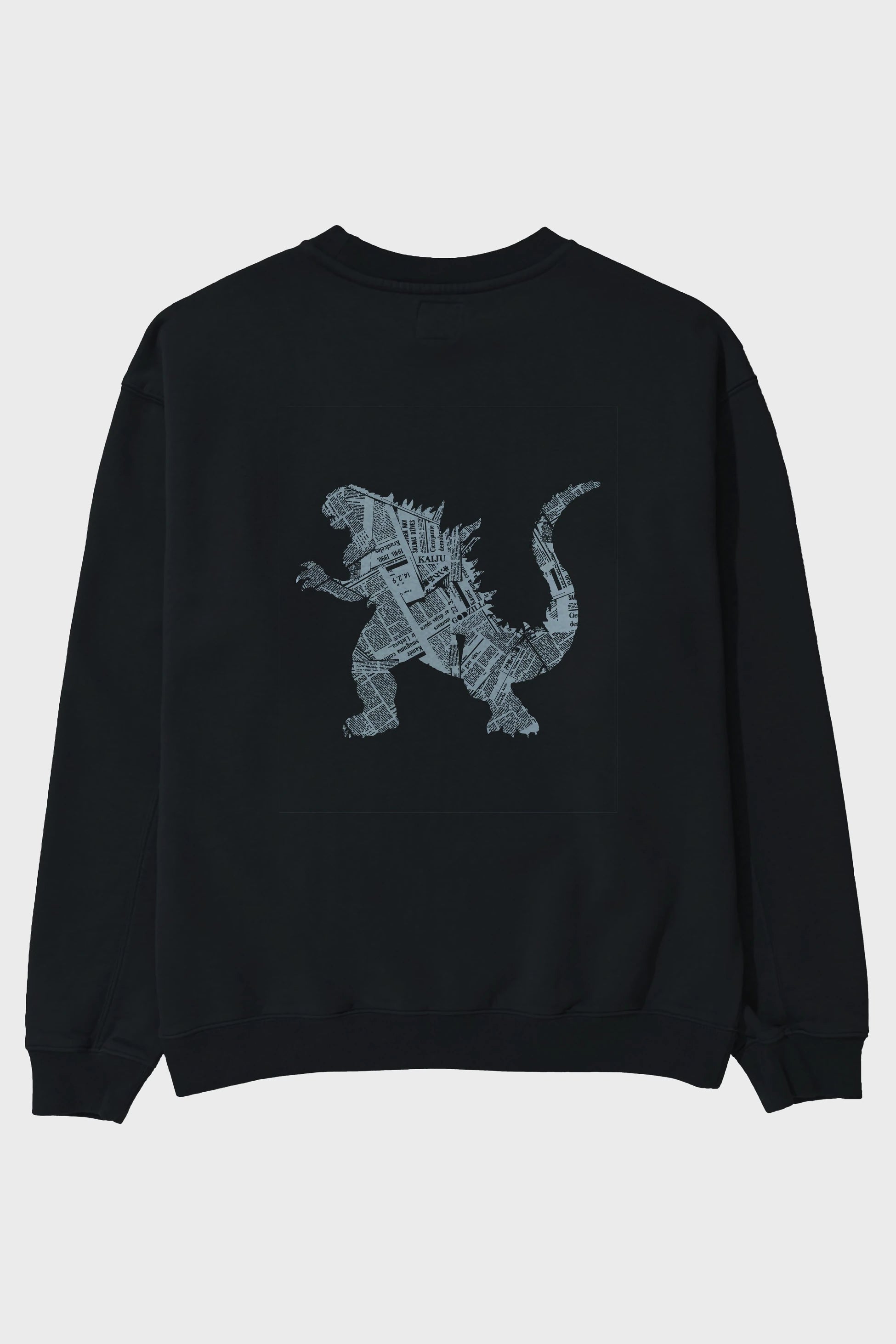 Kaiju Arka Baskılı Oversize Sweatshirt Erkek Kadın Unisex