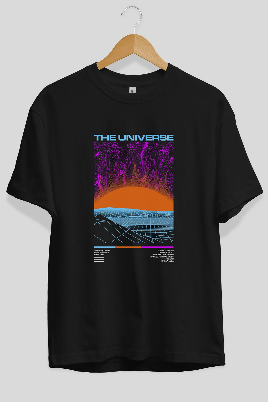 The Universe Ön Baskılı Oversize t-shirt Erkek Kadın Unisex