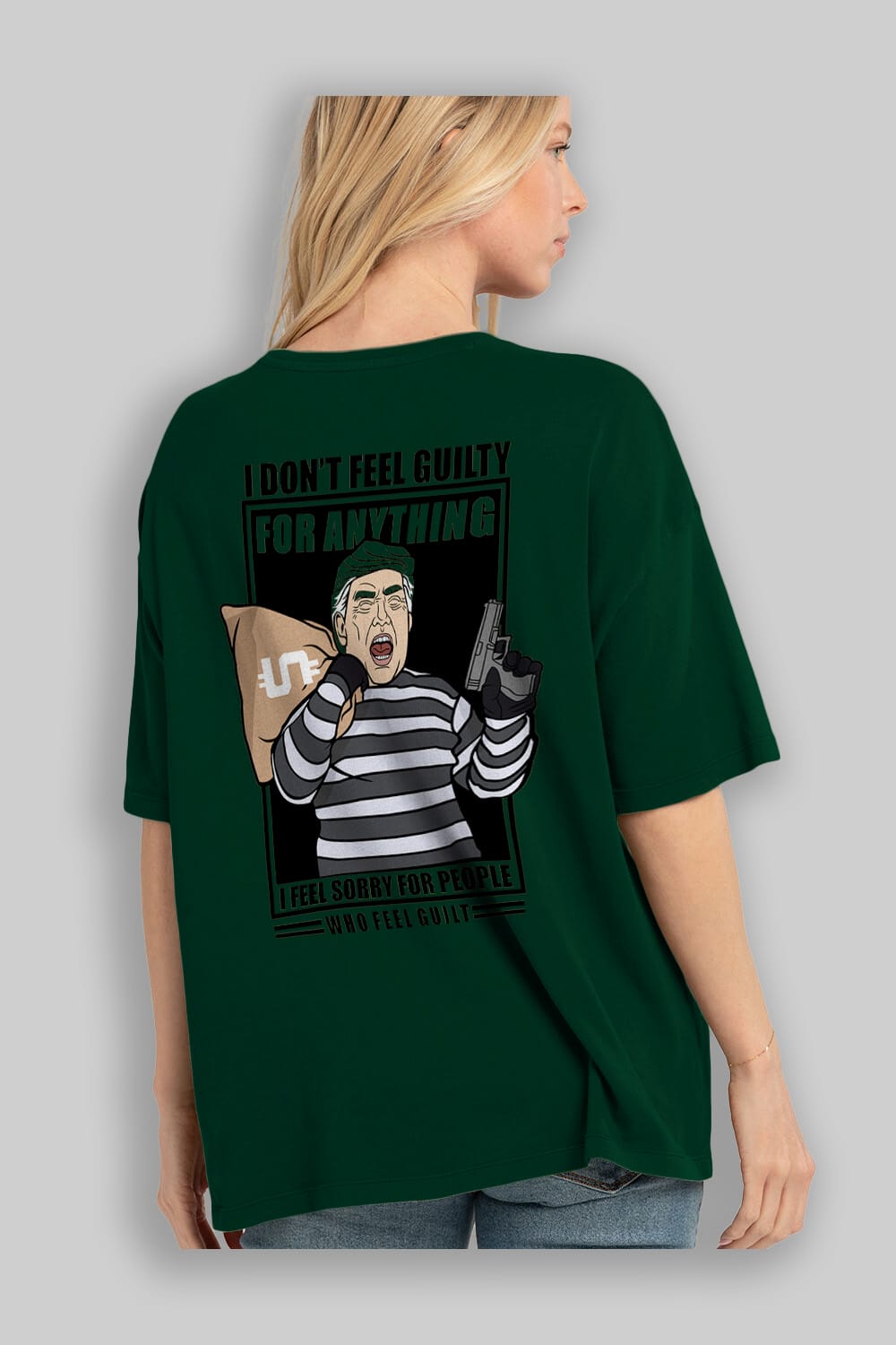 Criminal Trump Arka Baskılı Oversize t-shirt Erkek Kadın Unisex %100 Pamuk tişort