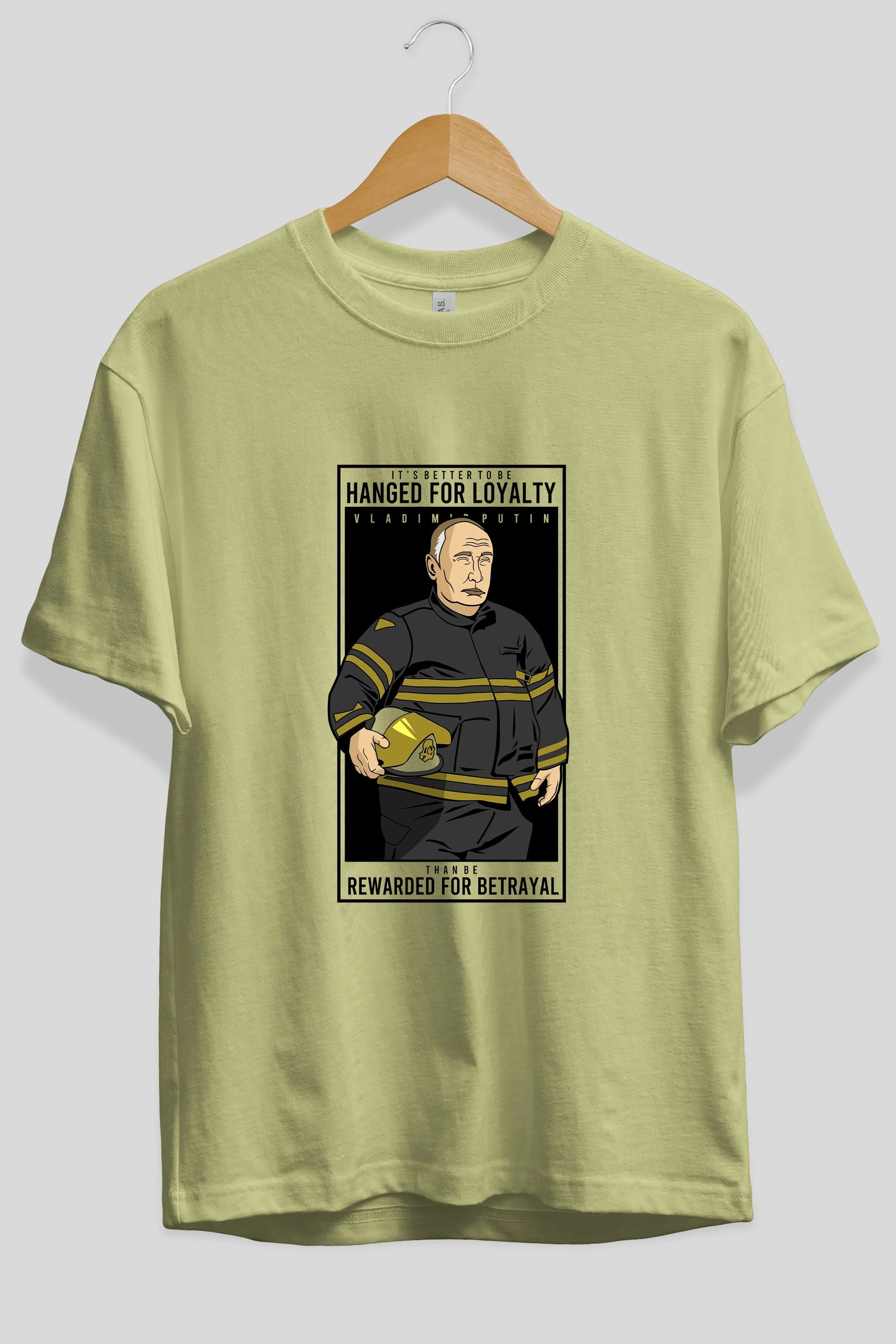 Putin Fireman Ön Baskılı Oversize t-shirt Erkek Kadın Unisex %100 Pamuk tişort