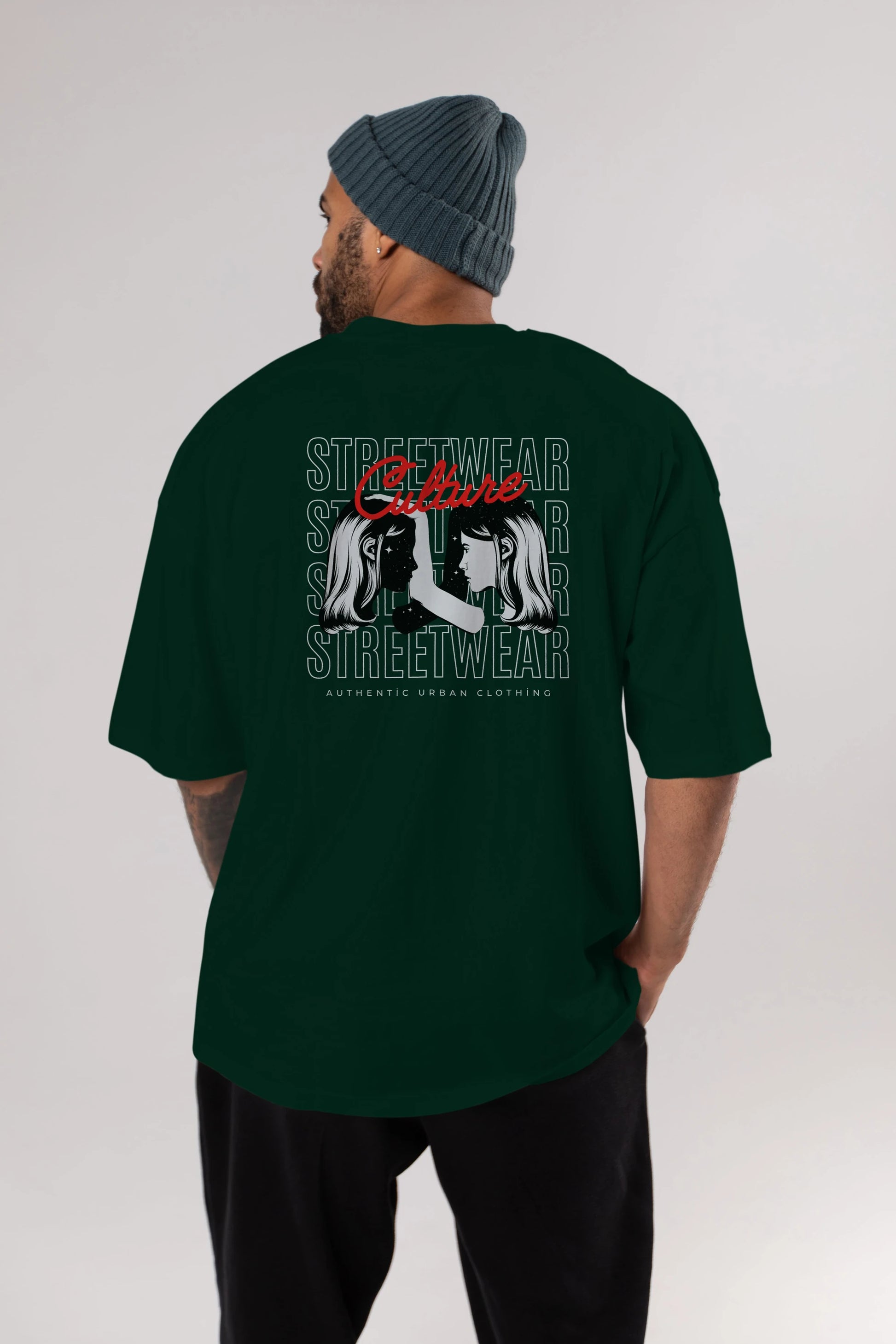 Culture Streetwear Yazılı Arka Baskılı Oversize t-shirt Erkek Kadın Unisex
