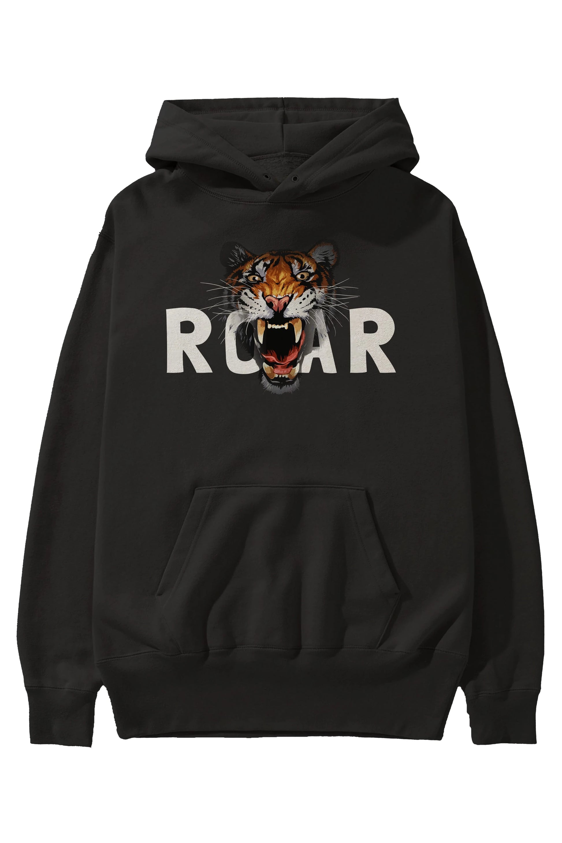 Teddy Bear Roar Ön Baskılı Hoodie Oversize Kapüşonlu Sweatshirt Erkek Kadın Unisex