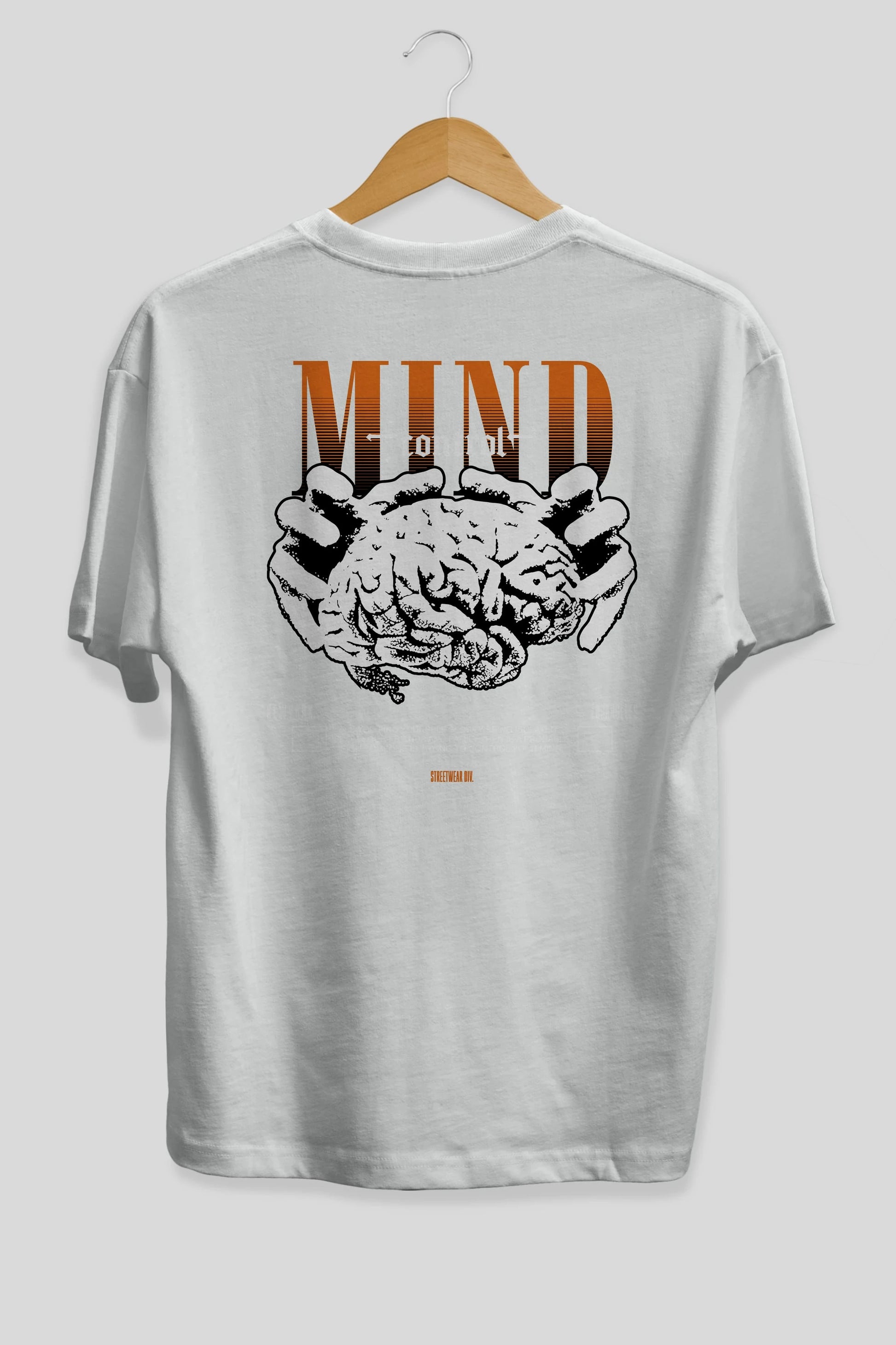 Mind Control Arka Baskılı Oversize t-shirt Erkek Kadın Unisex