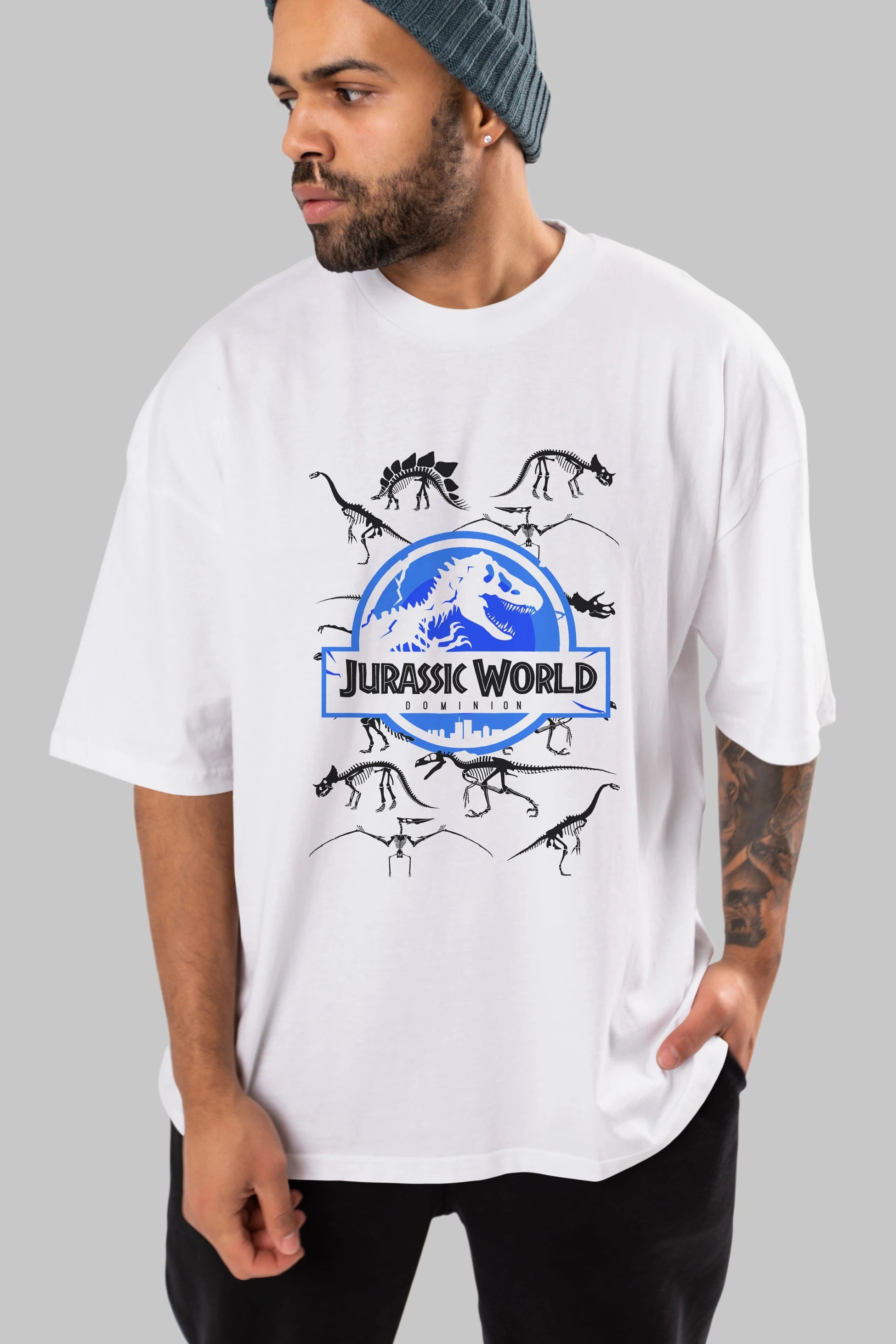 Jurassic Park (5) Ön Baskılı Oversize t-shirt Erkek Kadın Unisex %100 Pamuk Bisiklet Yaka tişort