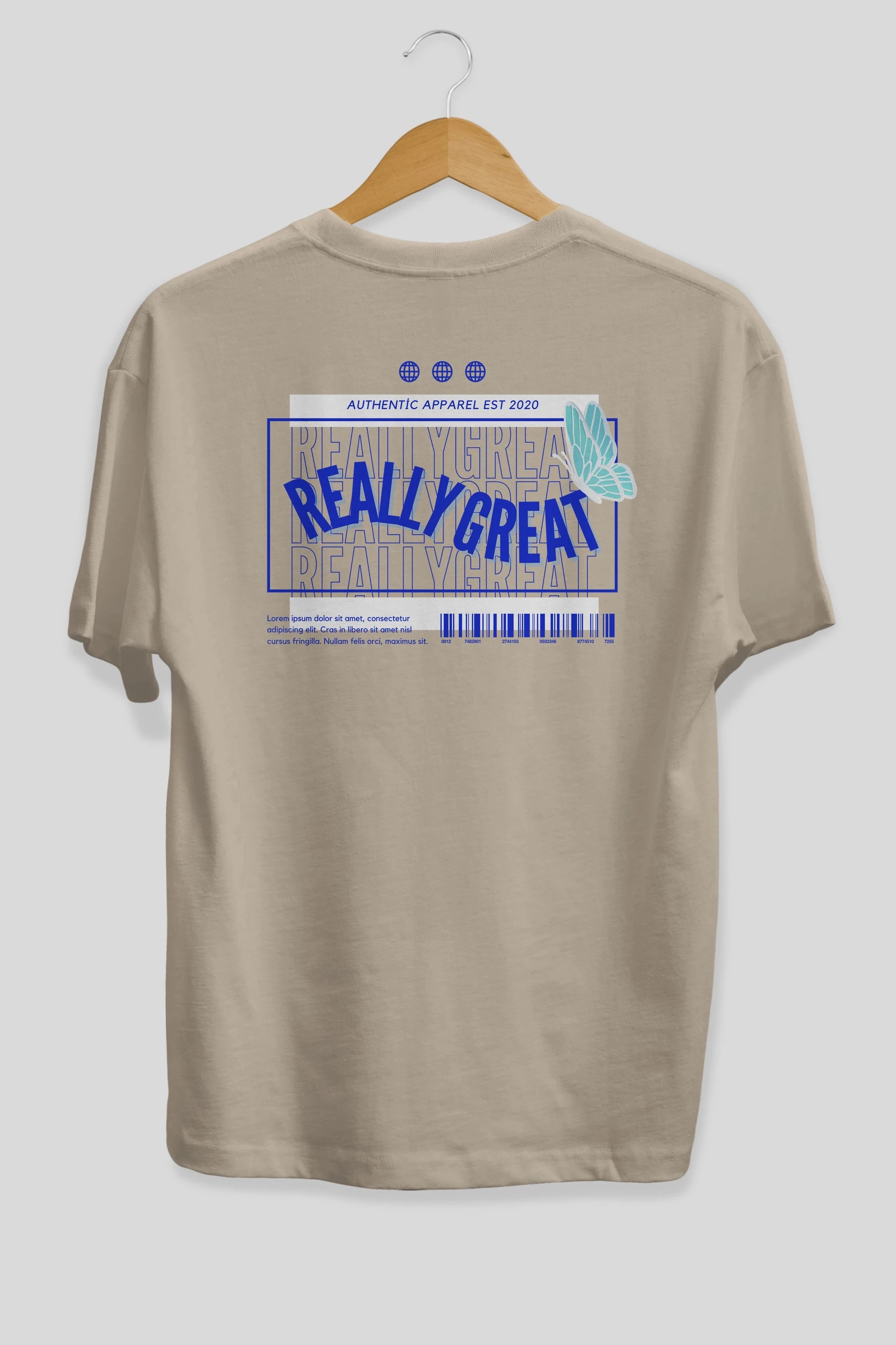 Really Great Yazılı Arka Baskılı Oversize t-shirt Erkek Kadın Unisex