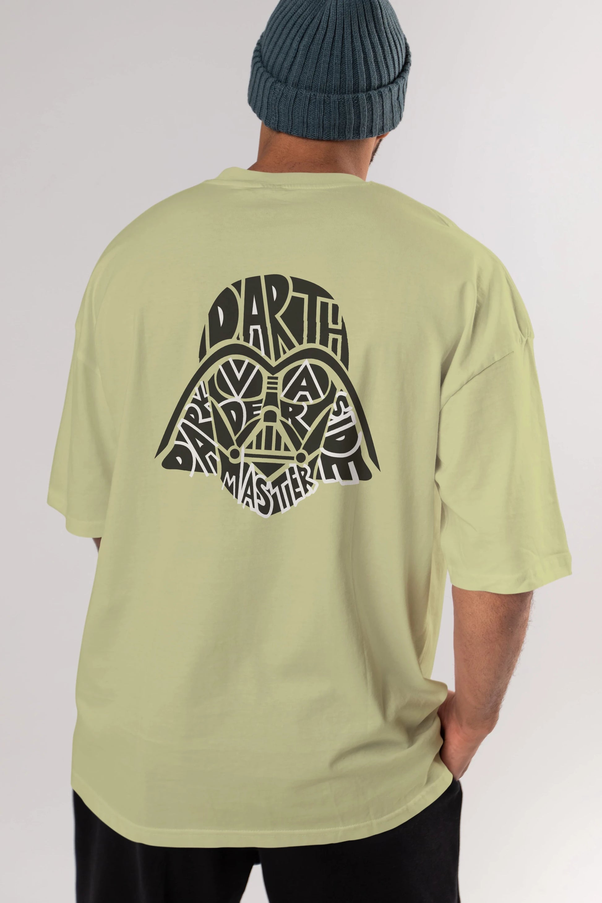 Darth Vader Arka Baskılı Oversize t-shirt %100 pamuk Erkek Kadın Unisex