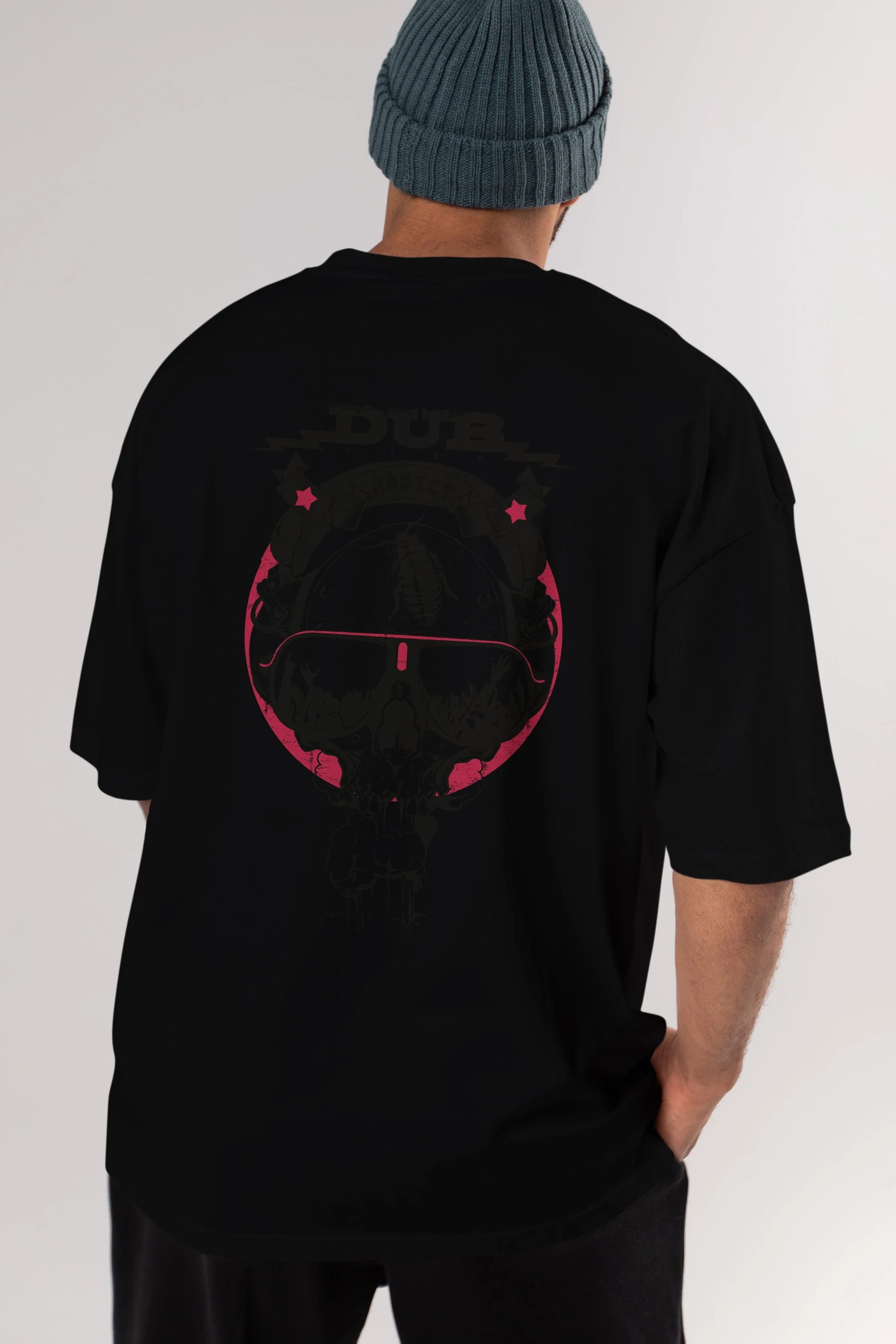Dub Addict Arka Baskılı Oversize t-shirt Erkek Kadın Unisex