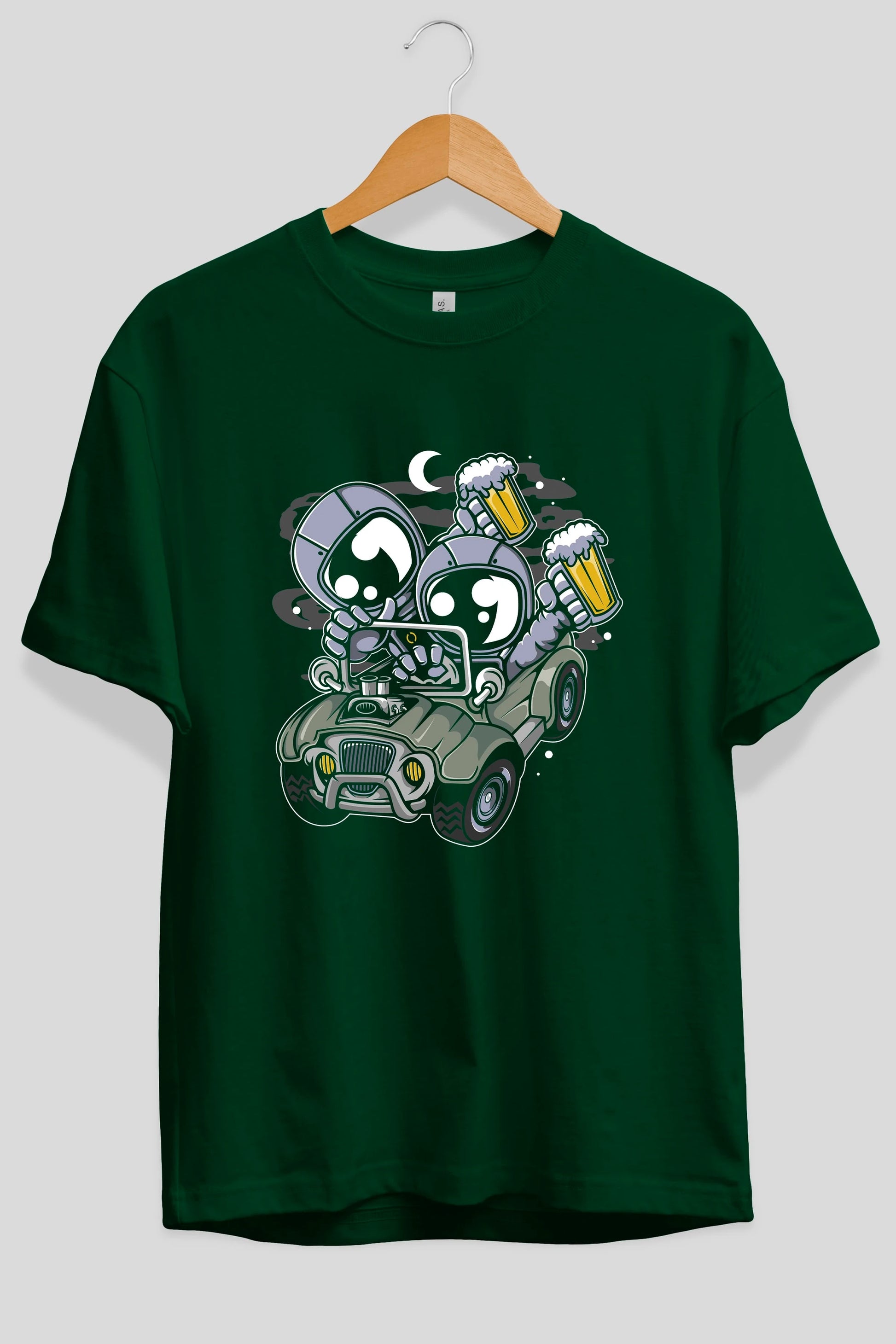 Astronaut Offroad Ön Baskılı Oversize t-shirt Erkek Kadın Unisex