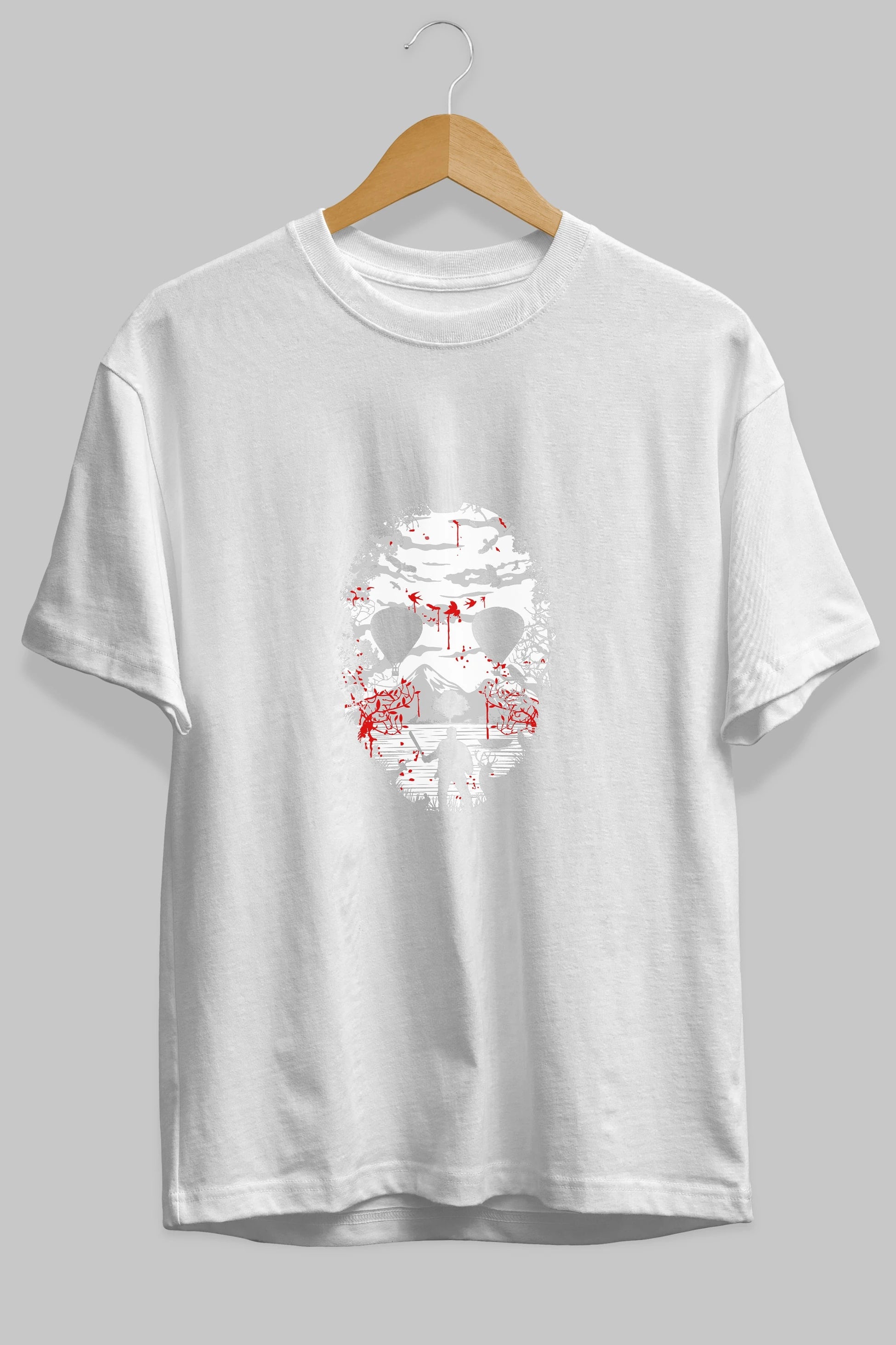 Crystal Lake Ön Baskılı Oversize t-shirt %100 pamuk Erkek Kadın Unisex