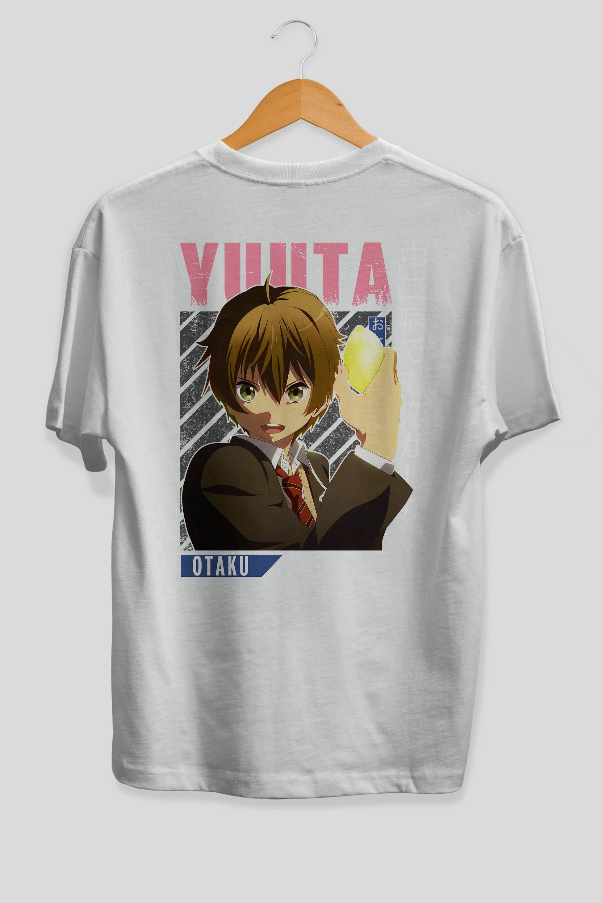 Yuuta Togashi 2 Anime Arka Baskılı Oversize t-shirt Erkek Kadın Unisex