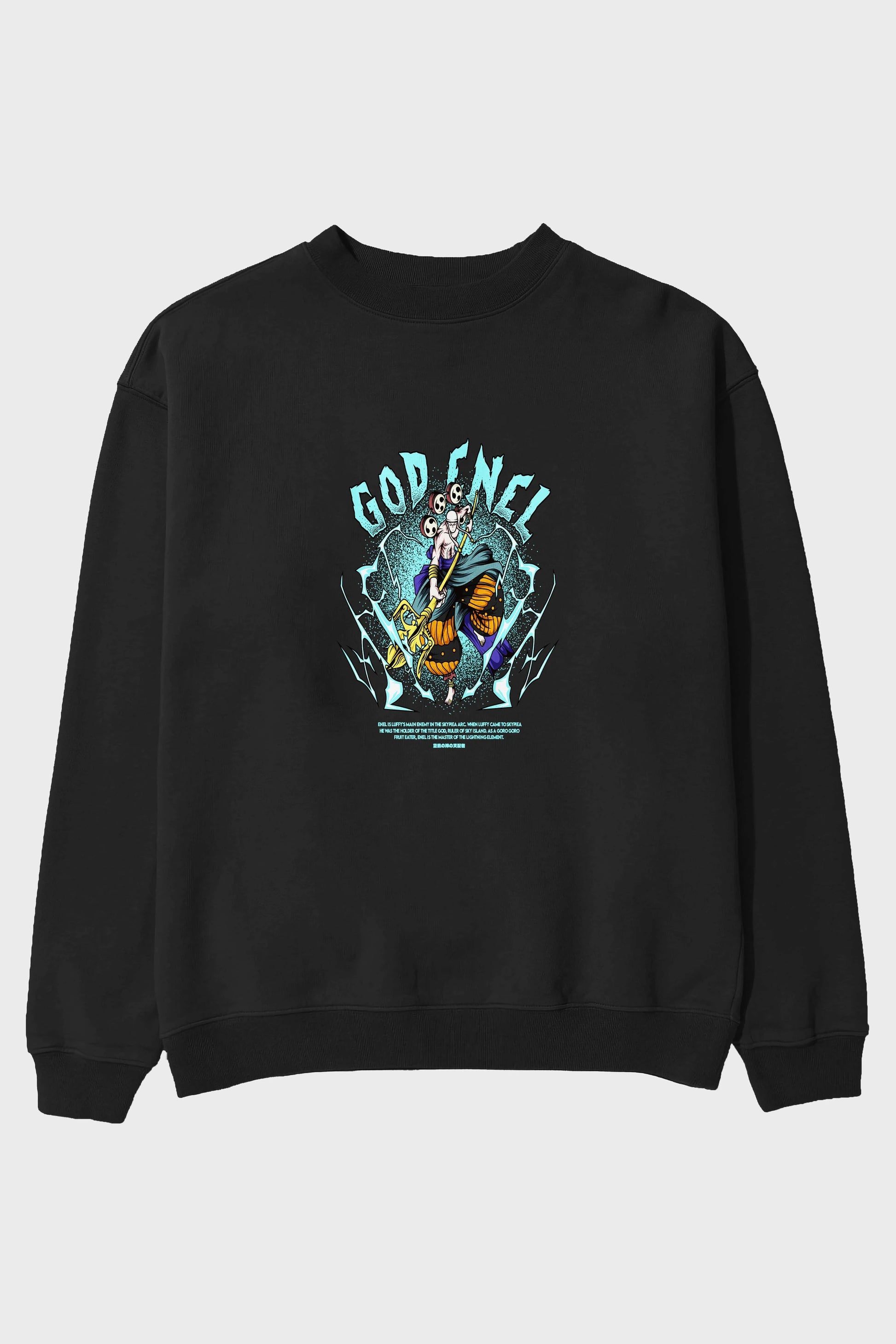 Eneru Anime Ön Baskılı Oversize Sweatshirt Erkek Kadın Unisex
