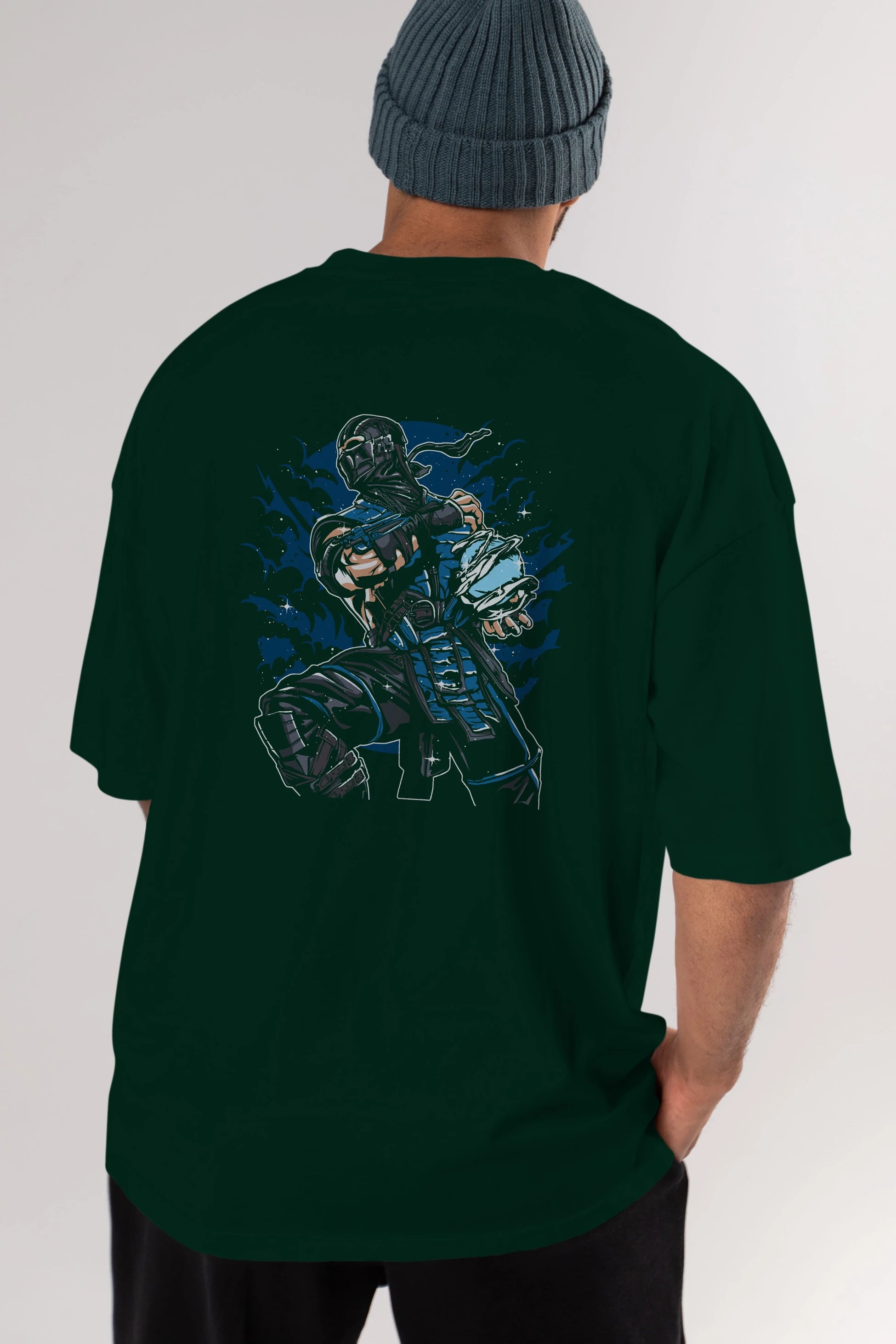 Sub Zero Arka Baskılı Oversize t-shirt Erkek Kadın Unisex %100 Pamuk