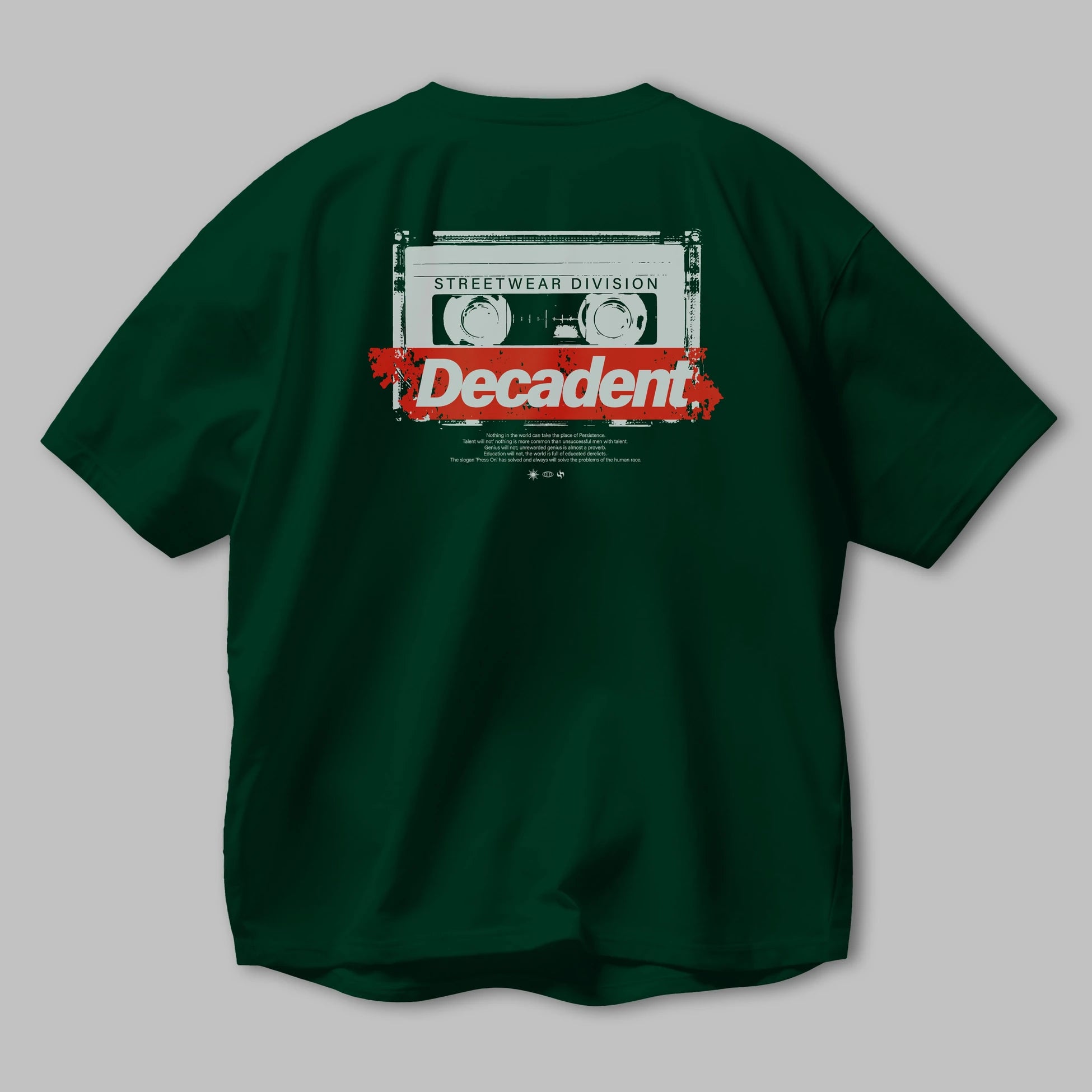 Decadent Arka Baskılı Oversize t-shirt Erkek Kadın Unisex