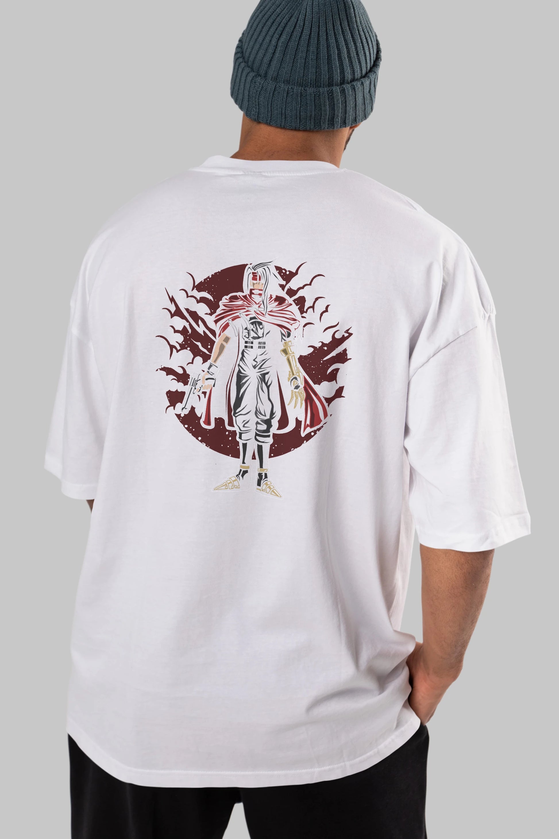 FINAL FANTASY Arka Baskılı Oversize t-shirt Erkek Kadın Unisex %100 Pamuk
