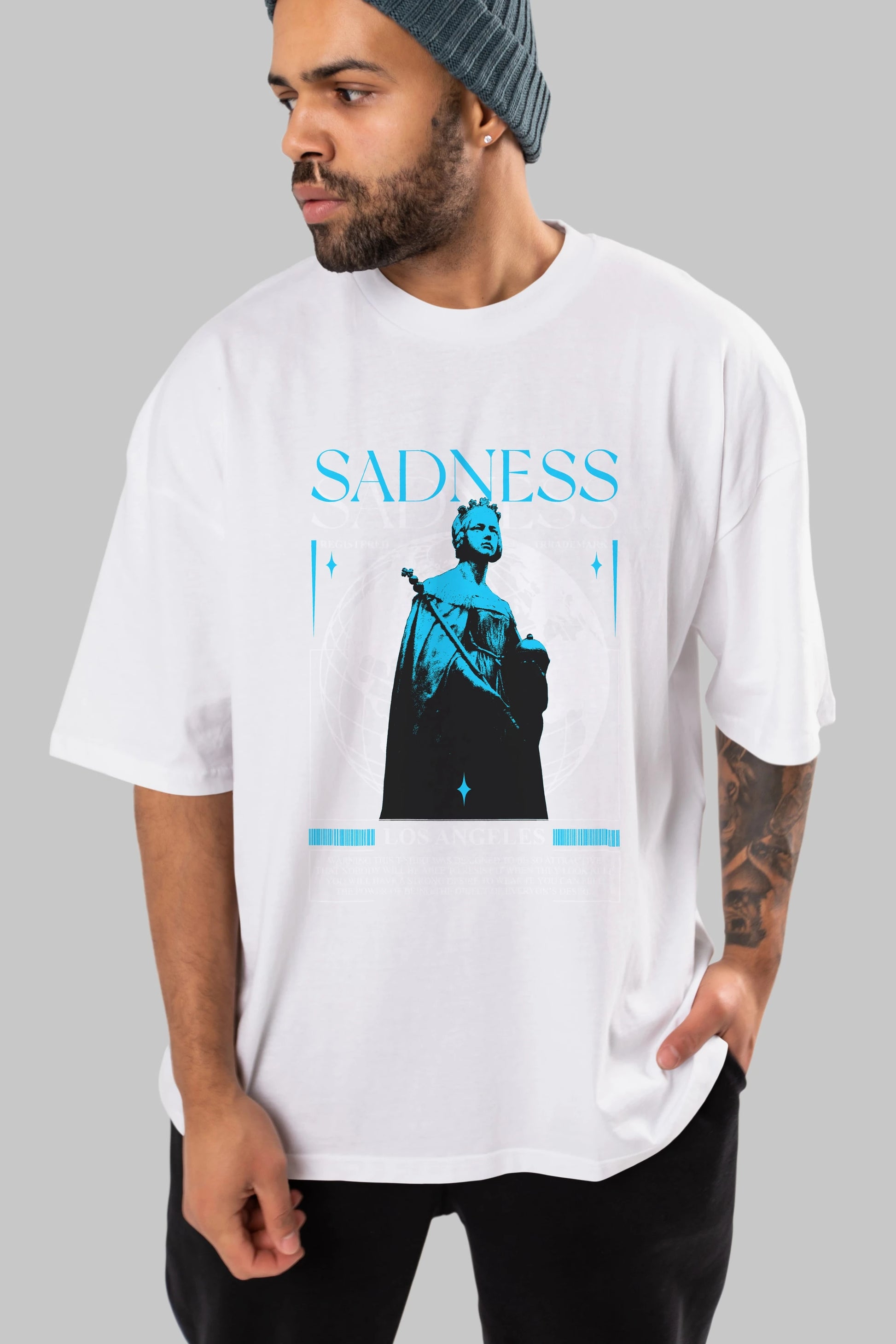 Sadness Los Angeles Ön Baskılı Oversize t-shirt Erkek Kadın Unisex
