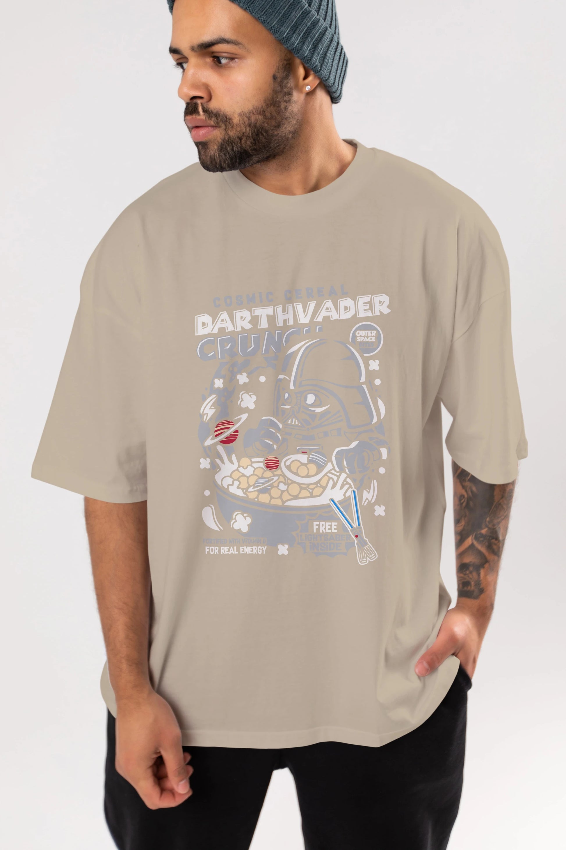 Darth Vader (2) Ön Baskılı Oversize t-shirt Erkek Kadın Unisex %100 Pamuk Bisiklet Yaka tişort