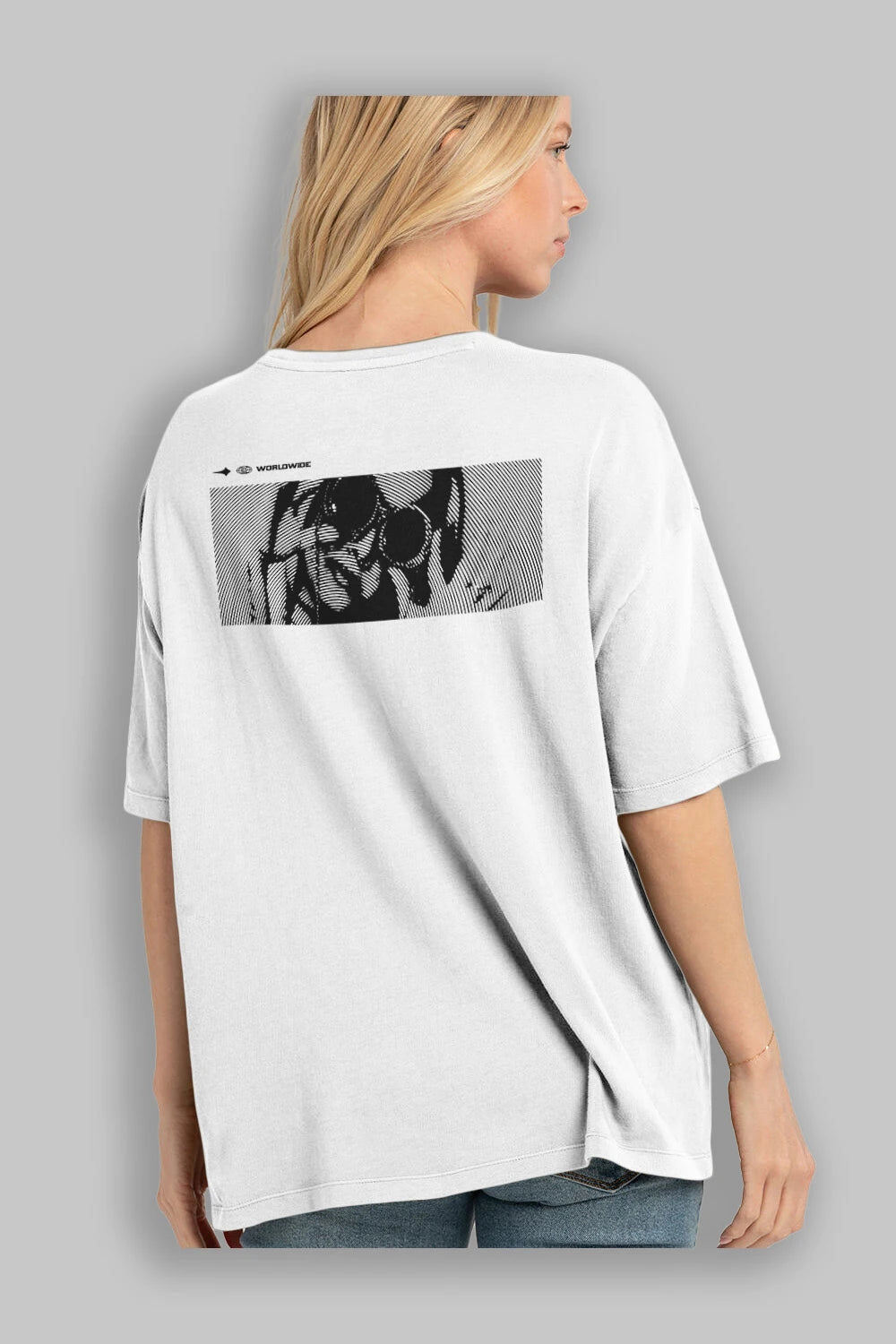 Nobody is in Control Arka Baskılı Oversize t-shirt Erkek Kadın Unisex