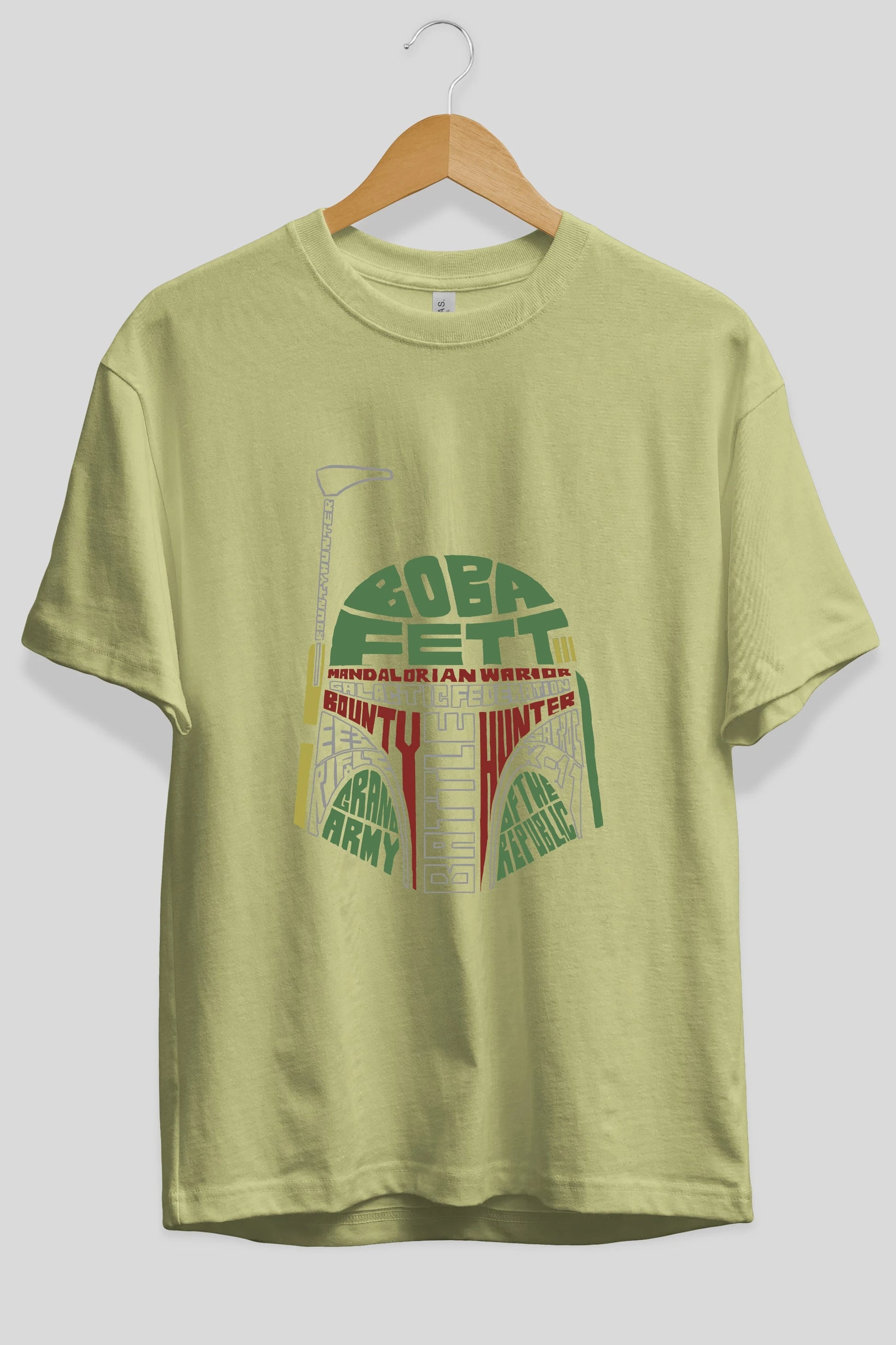 Boba Fett (2) Ön Baskılı Oversize t-shirt %100 pamuk Erkek Kadın Unisex