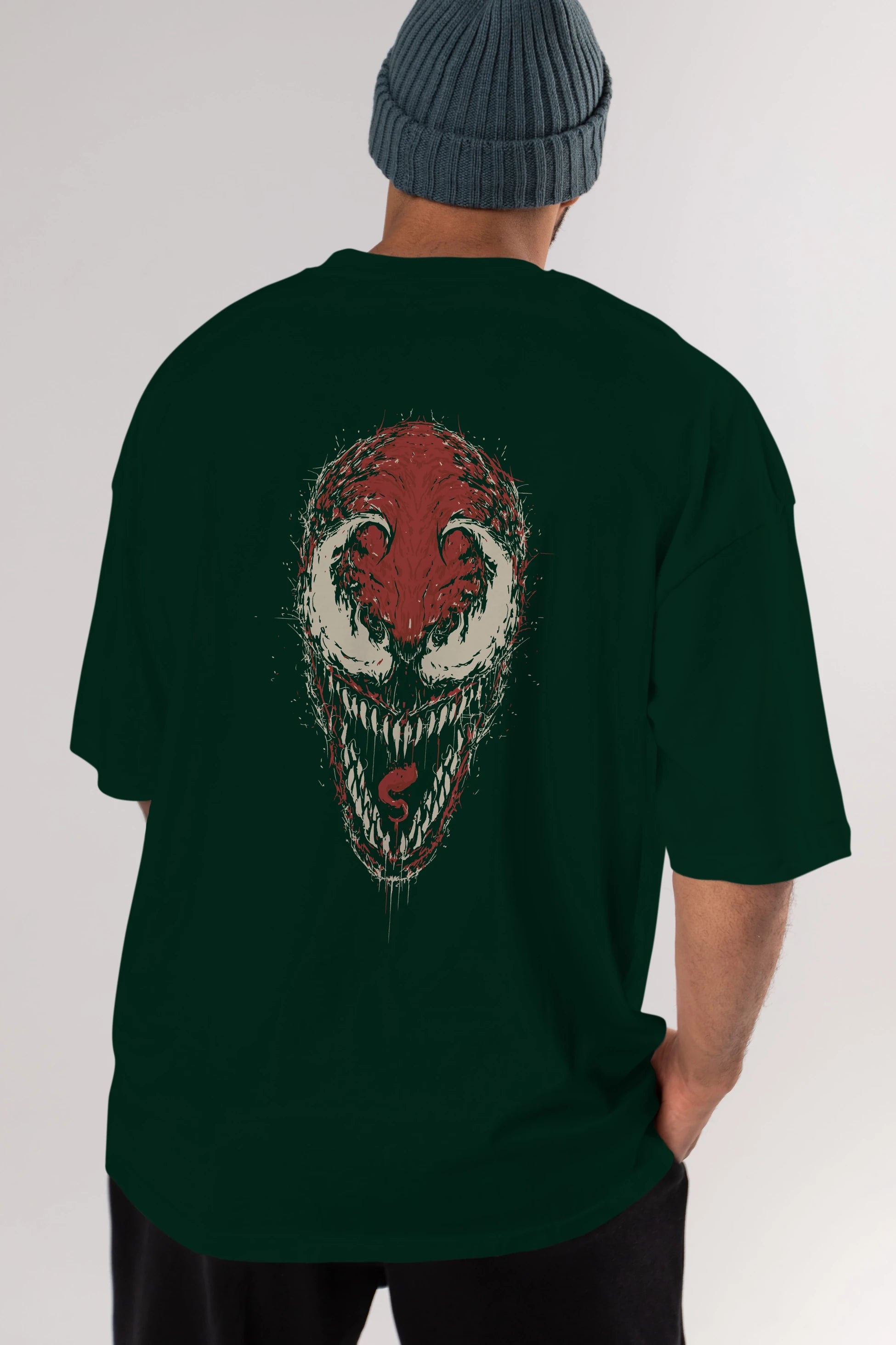 Venom (12) Arka Baskılı Oversize t-shirt Erkek Kadın Unisex %100 Pamuk Bisiklet Yaka tişort