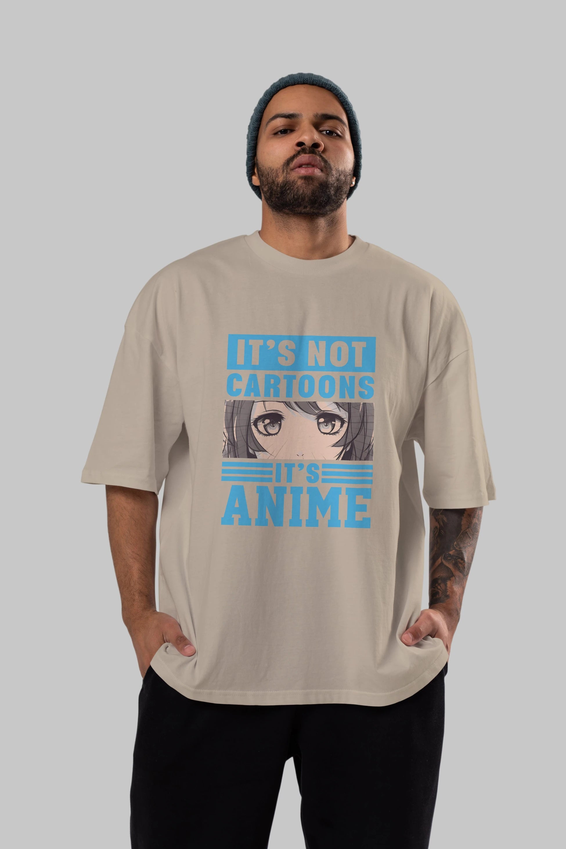 Its Anime Anime Ön Baskılı Oversize t-shirt Erkek Kadın Unisex