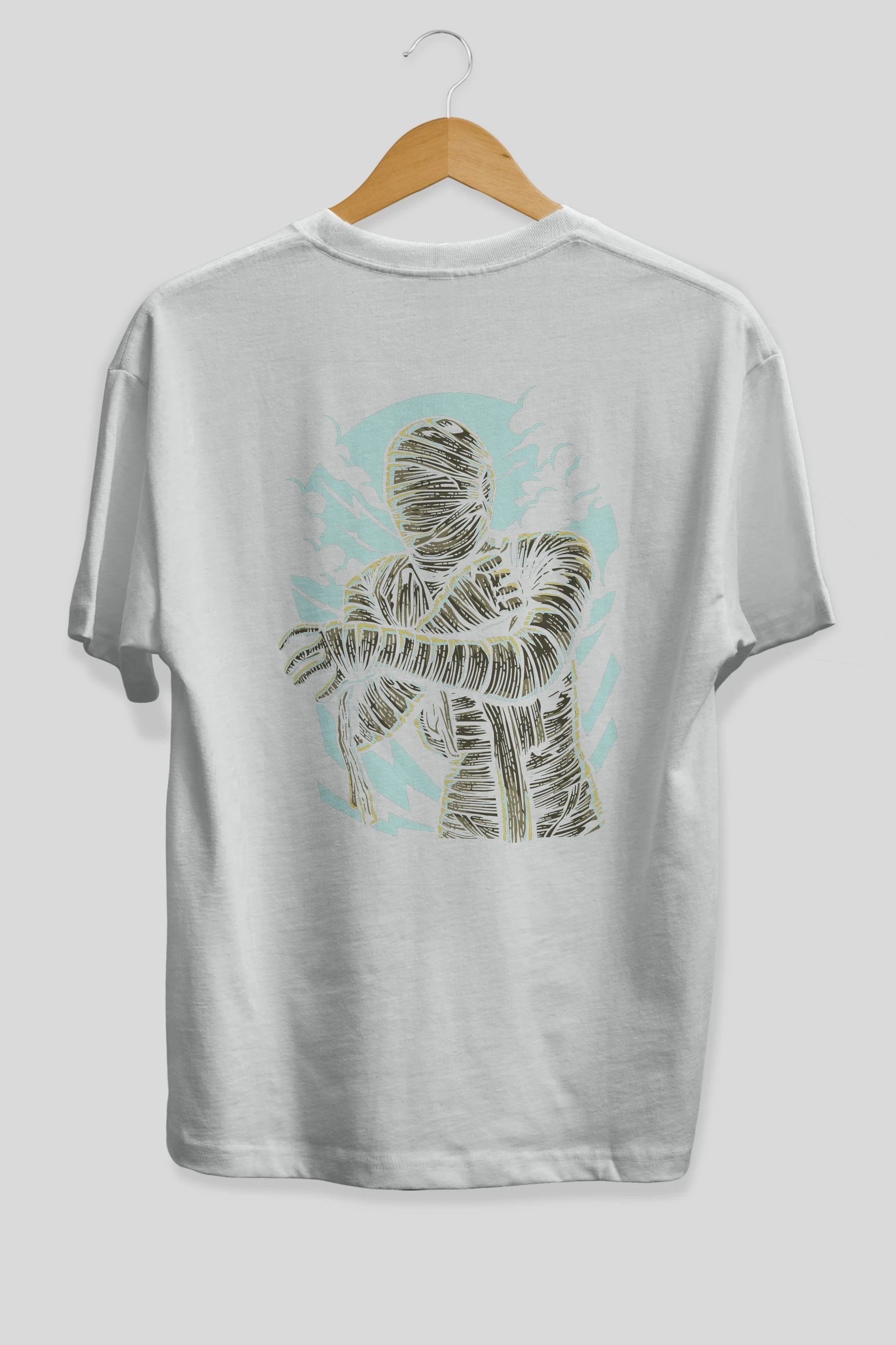 The Mummy Arka Baskılı Oversize t-shirt Erkek Kadın Unisex %100 Pamuk