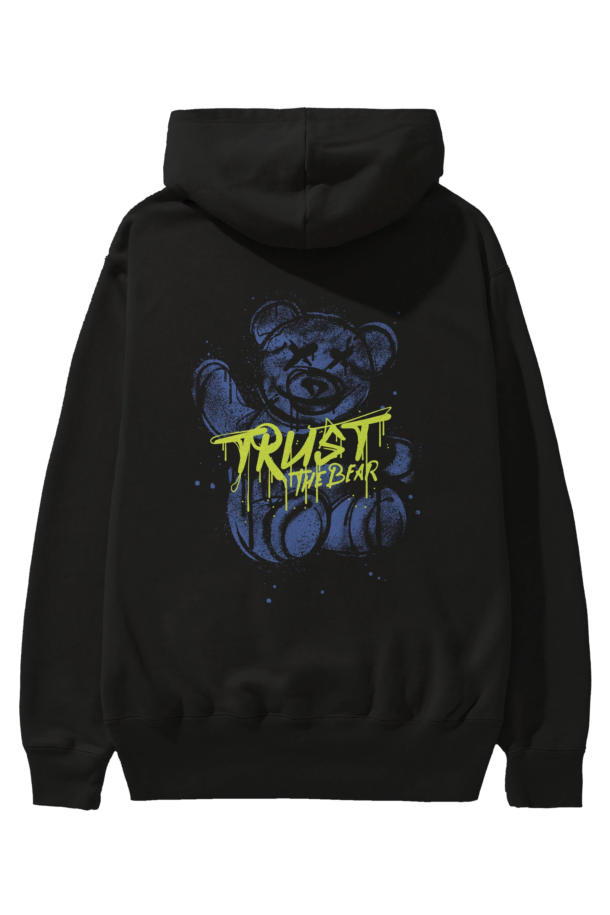 Trust The Bear 4 Arka Baskılı Hoodie Oversize Kapüşonlu Sweatshirt Erkek Kadın Unisex