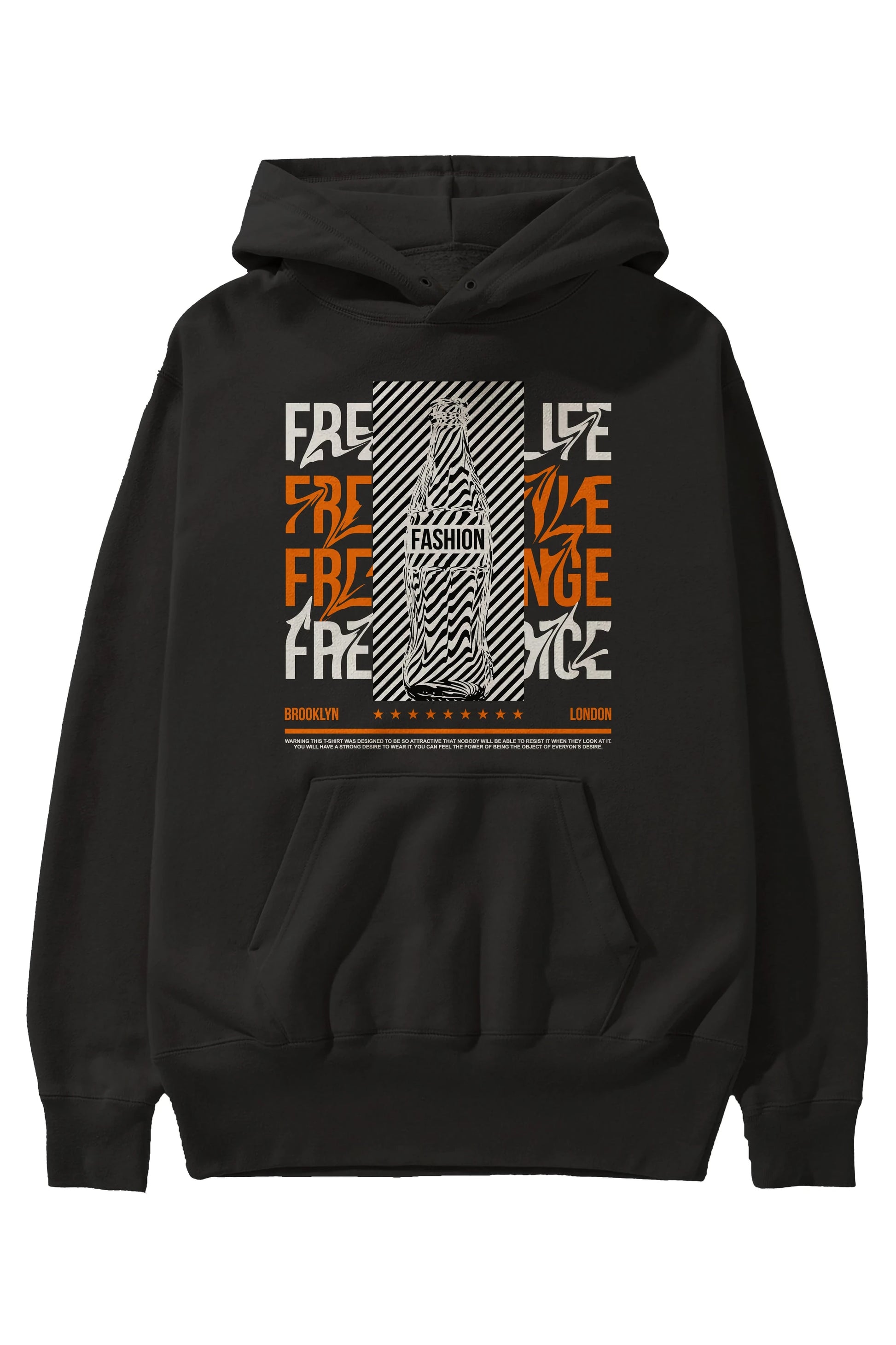 Freedom Life Ön Baskılı Hoodie Oversize Kapüşonlu Sweatshirt Erkek Kadın Unisex