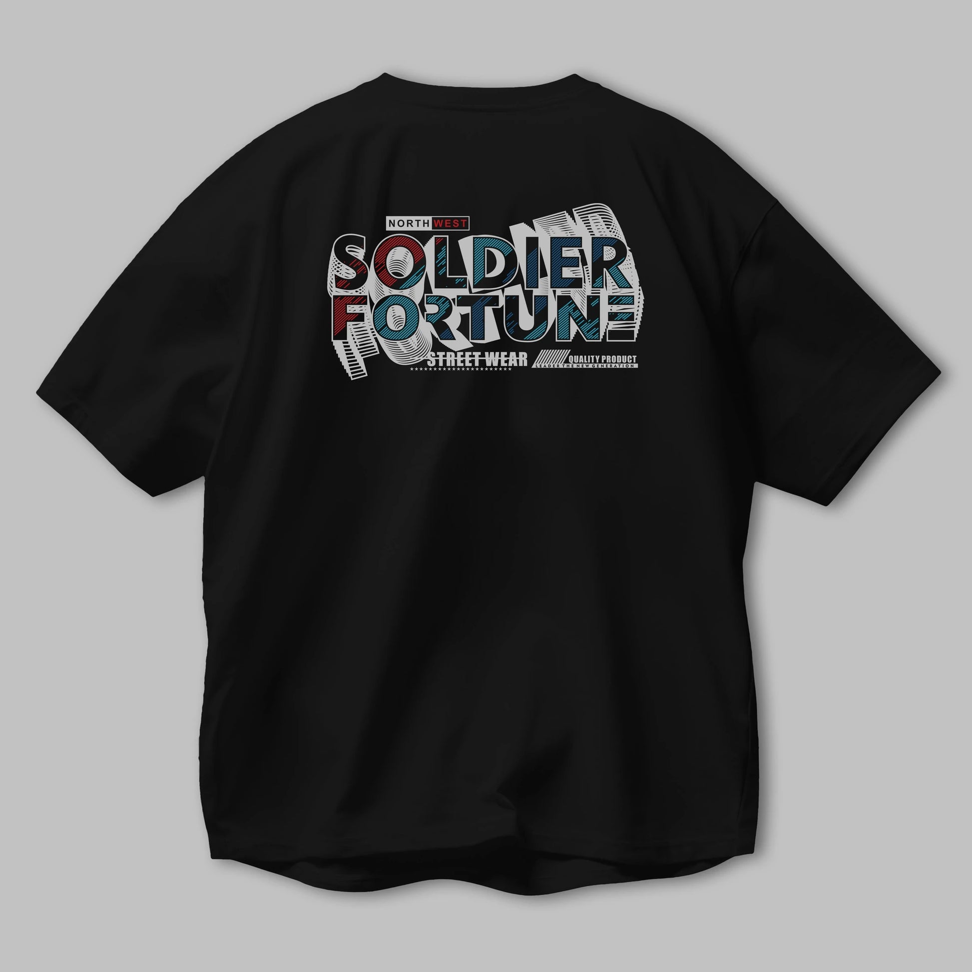 Soldier Fortune Arka Baskılı Oversize t-shirt Erkek Kadın Unisex