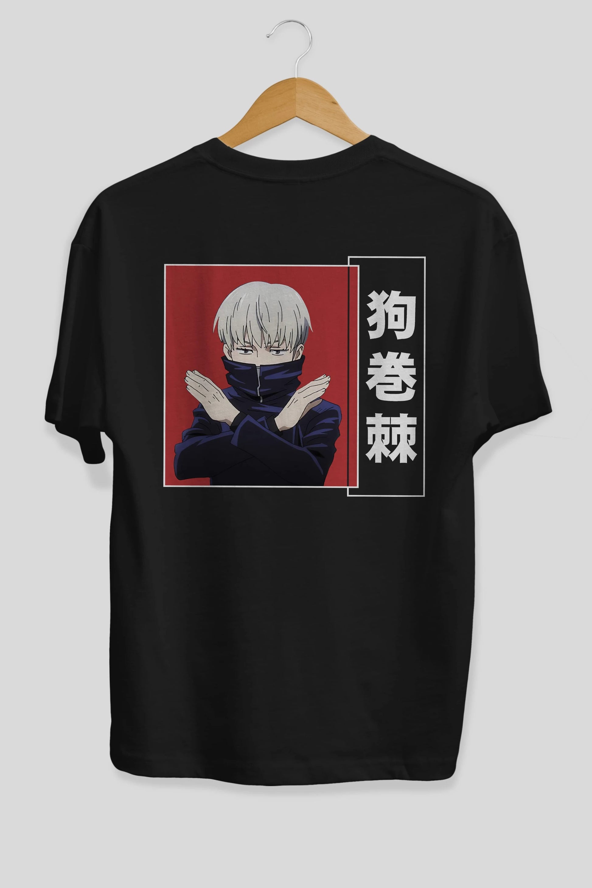 Toge Inumaki Anime Arka Baskılı Oversize t-shirt Erkek Kadın Unisex