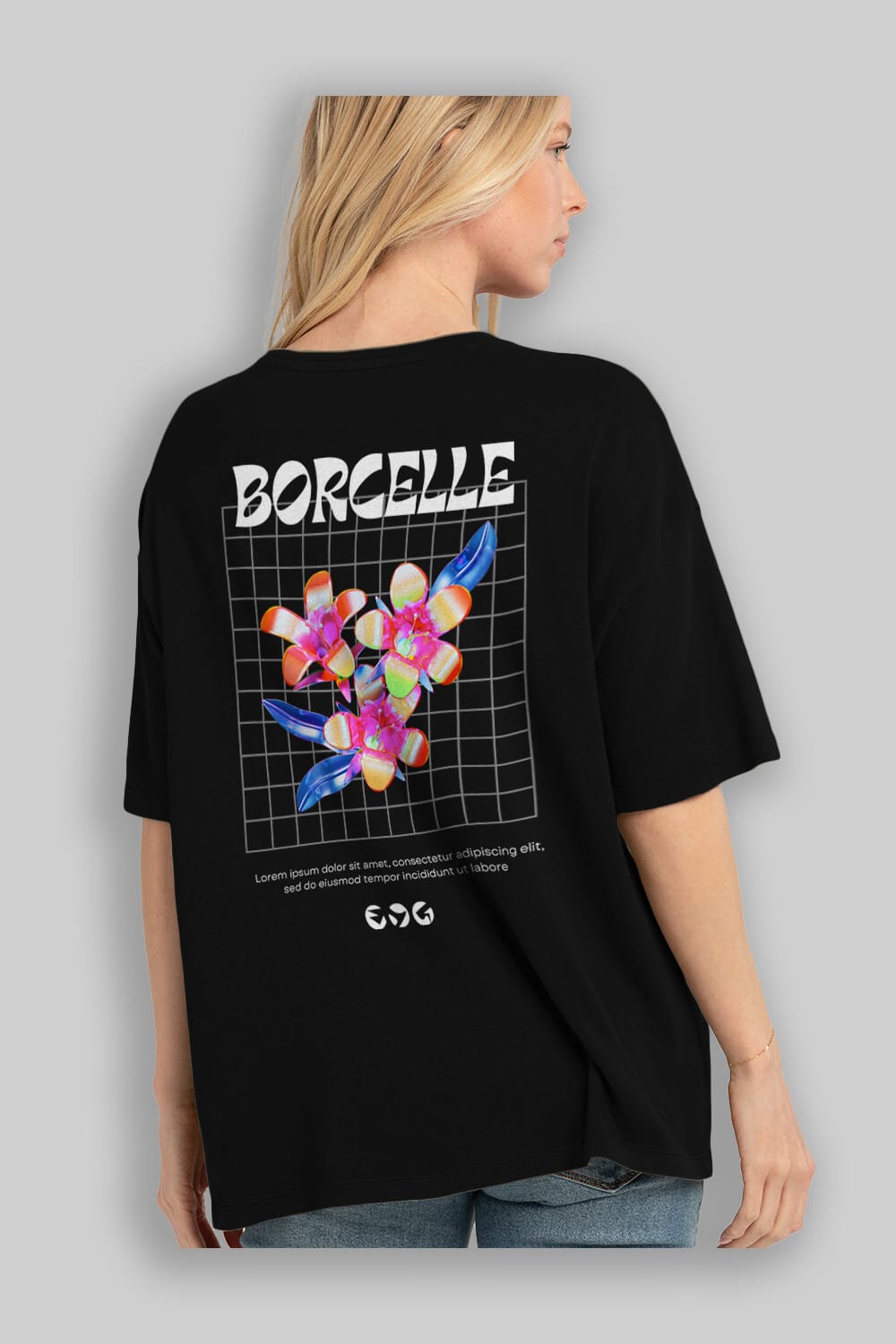 Borcelle Streetwear Arka Baskılı Oversize t-shirt Erkek Kadın Unisex