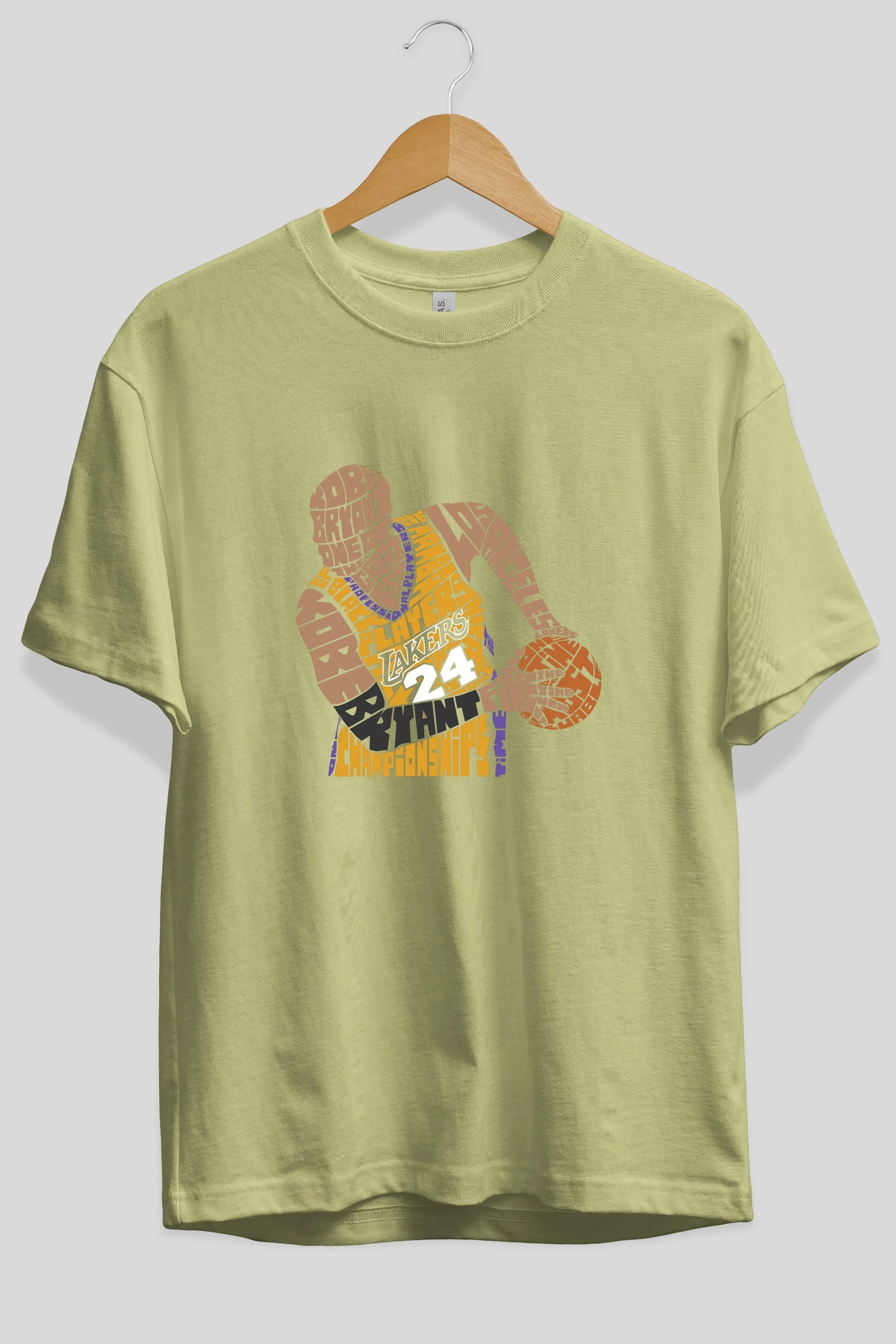 Kobe Bryant Ön Baskılı Oversize t-shirt %100 pamuk Erkek Kadın Unisex