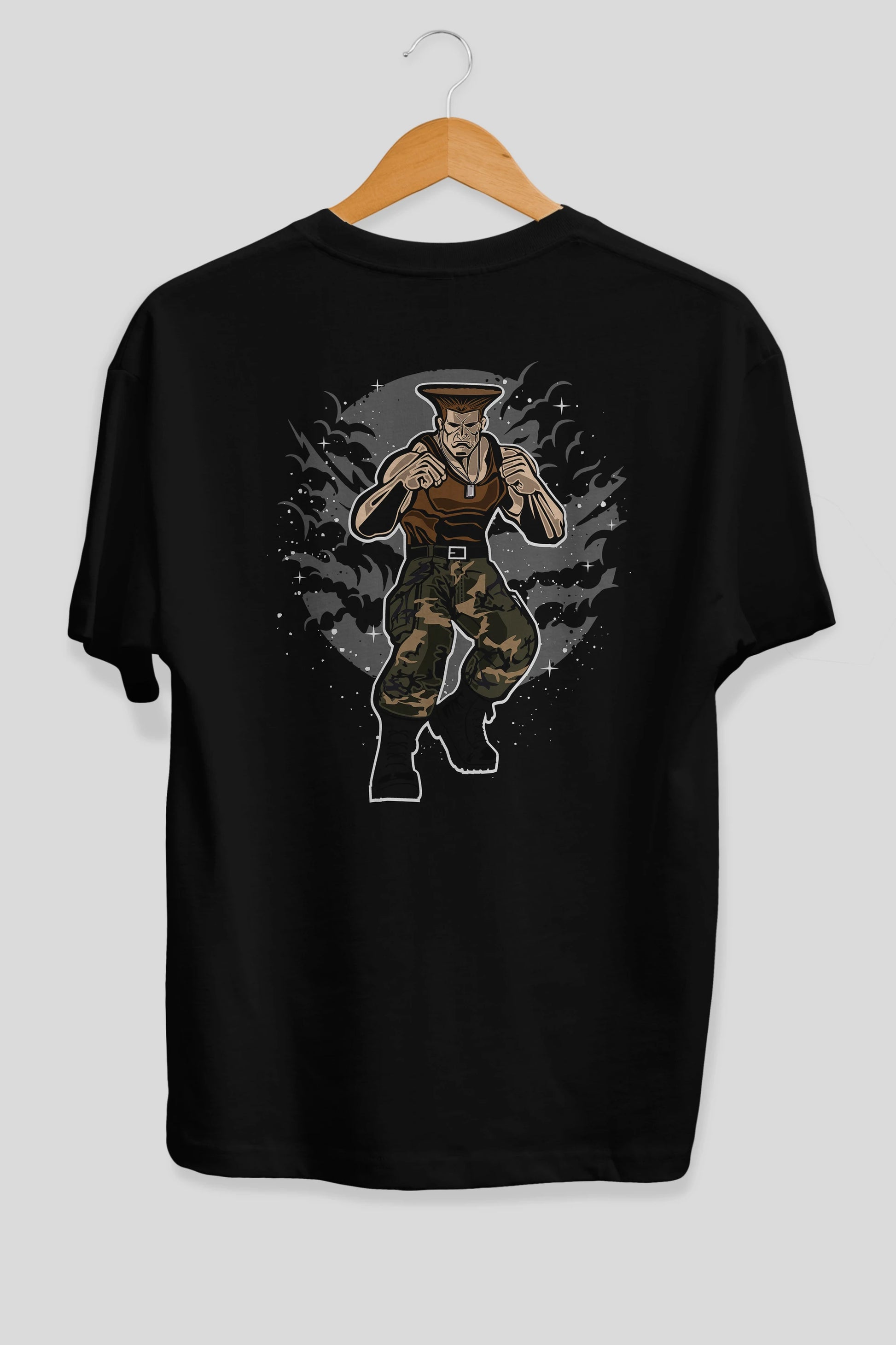 Guile Arka Baskılı Oversize t-shirt Erkek Kadın Unisex %100 Pamuk