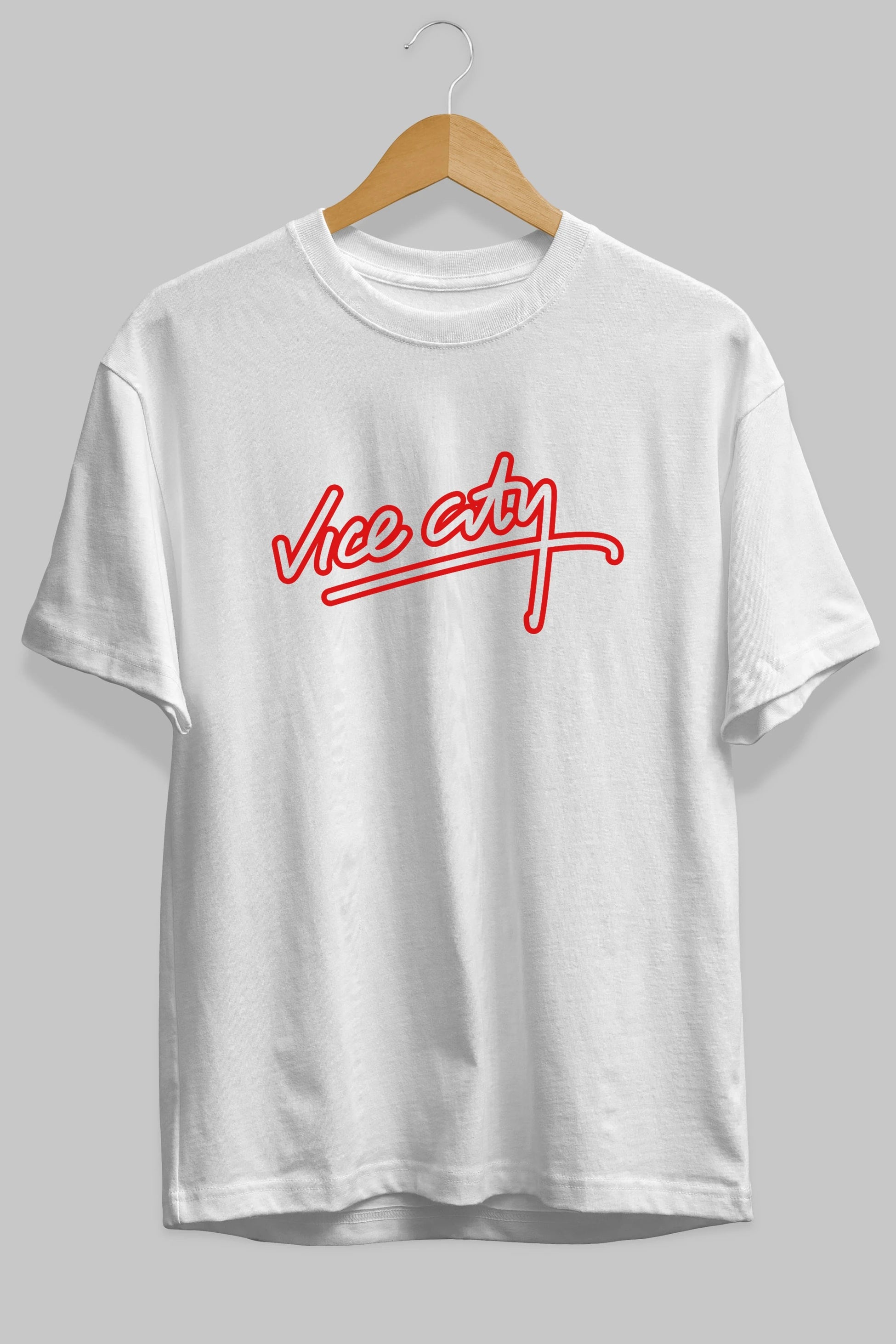 Vice City Ön Baskılı Oversize t-shirt %100 pamuk Erkek Kadın Unisex