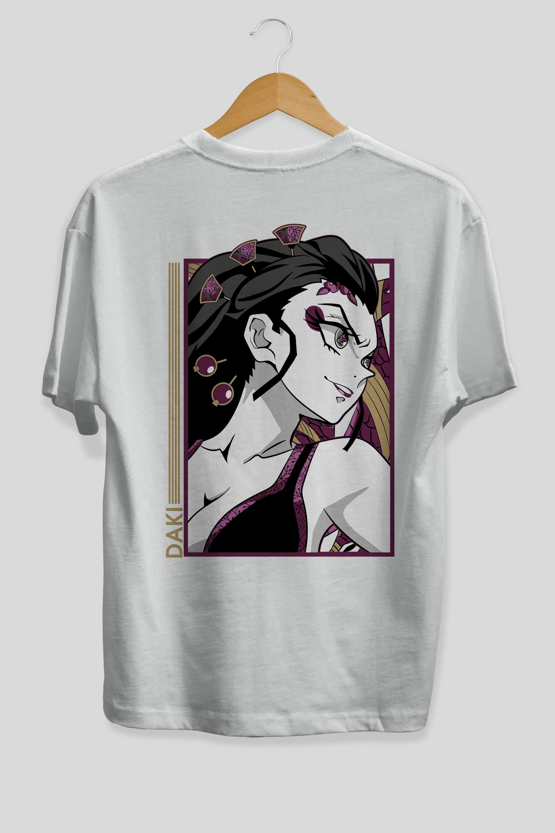 Daki DEMION SLAYER Anime Arka Baskılı Oversize t-shirt Erkek Kadın Unisex