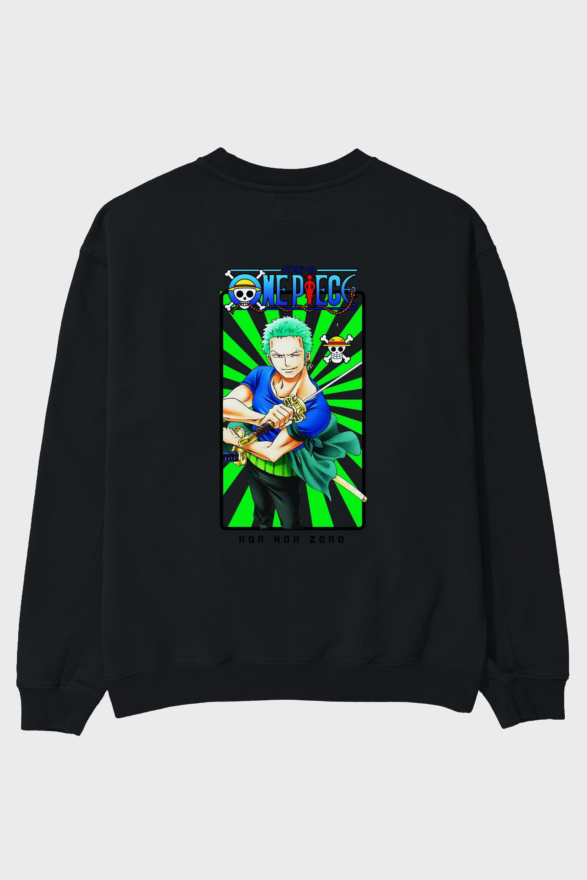 Roronoa Zoro 6 Arka Baskılı Anime Oversize Sweatshirt Erkek Kadın Unisex