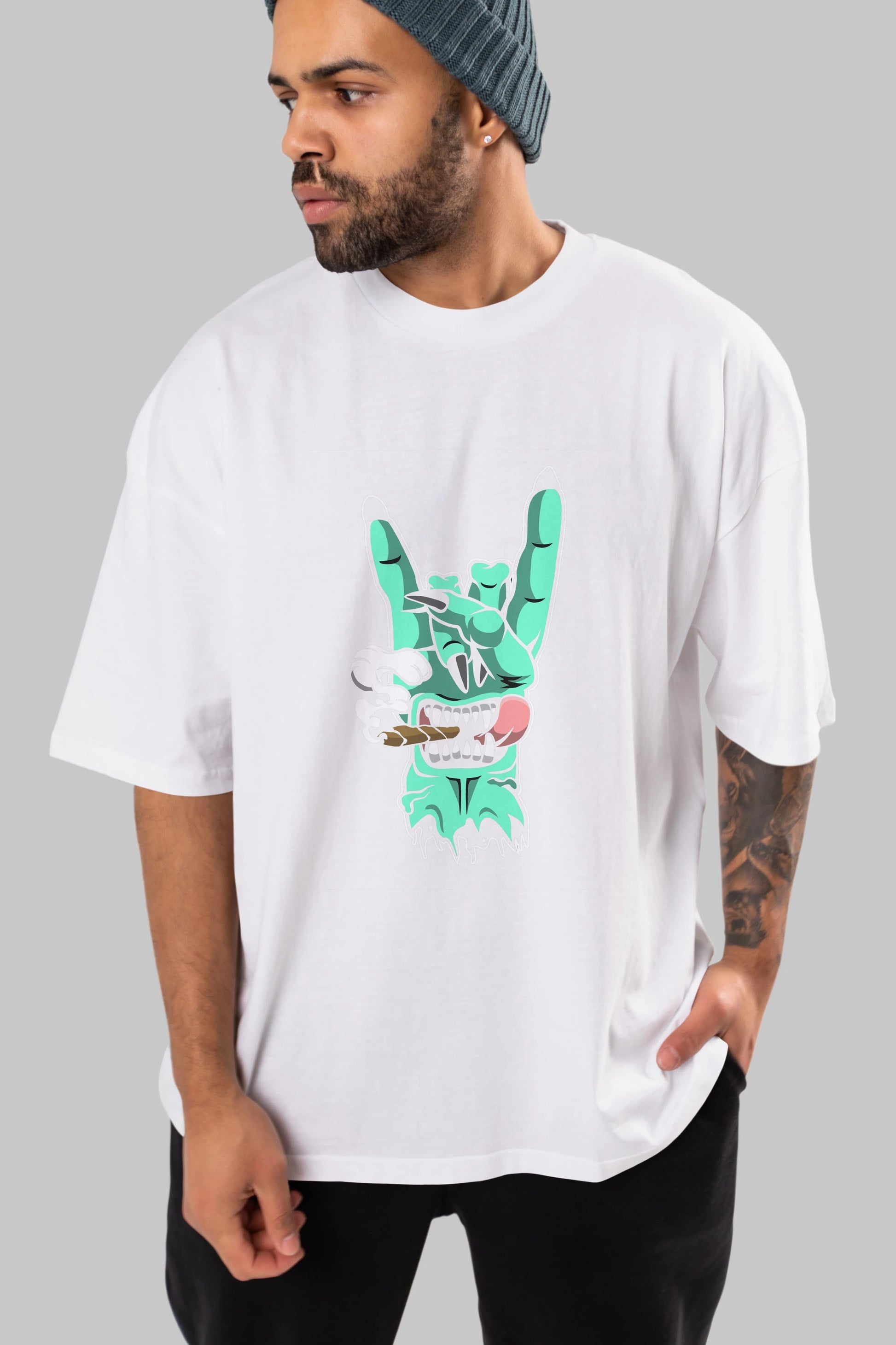 Metal Sign Ön Baskılı Oversize t-shirt Erkek Kadın Unisex %100 Pamuk tişort