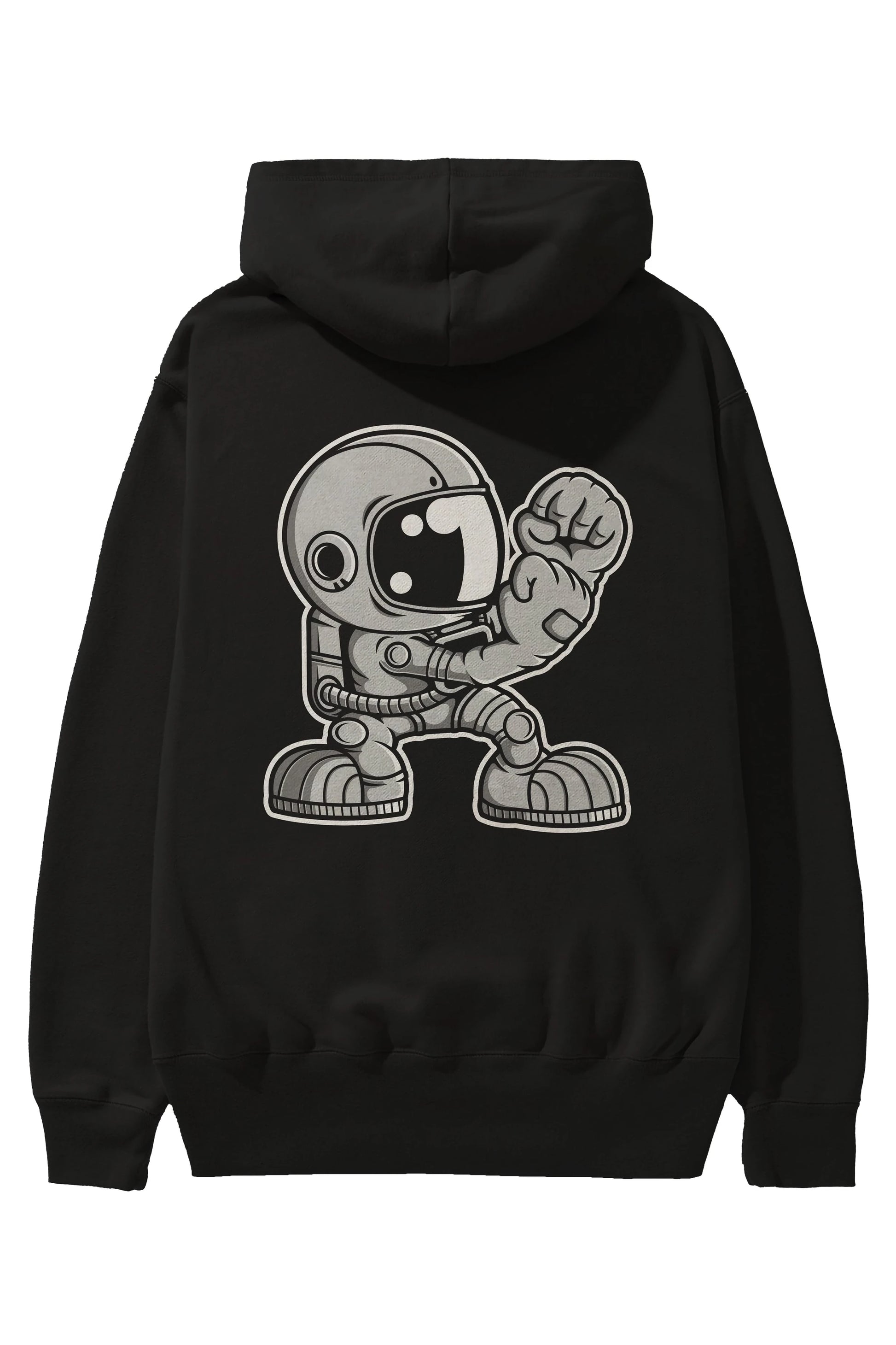 Astronaut Fighting Irish Arka Baskılı Hoodie Oversize Kapüşonlu Sweatshirt Erkek Kadın Unisex
