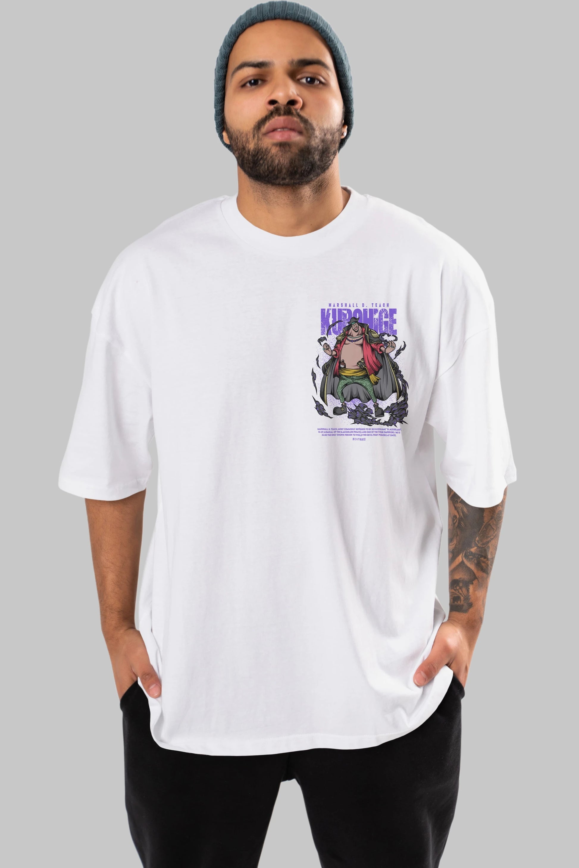 Marshall D. Teach Ön Sol Baskılı Oversize t-shirt Erkek Kadın Unisex %100 Pamuk Bisiklet Yaka tişort